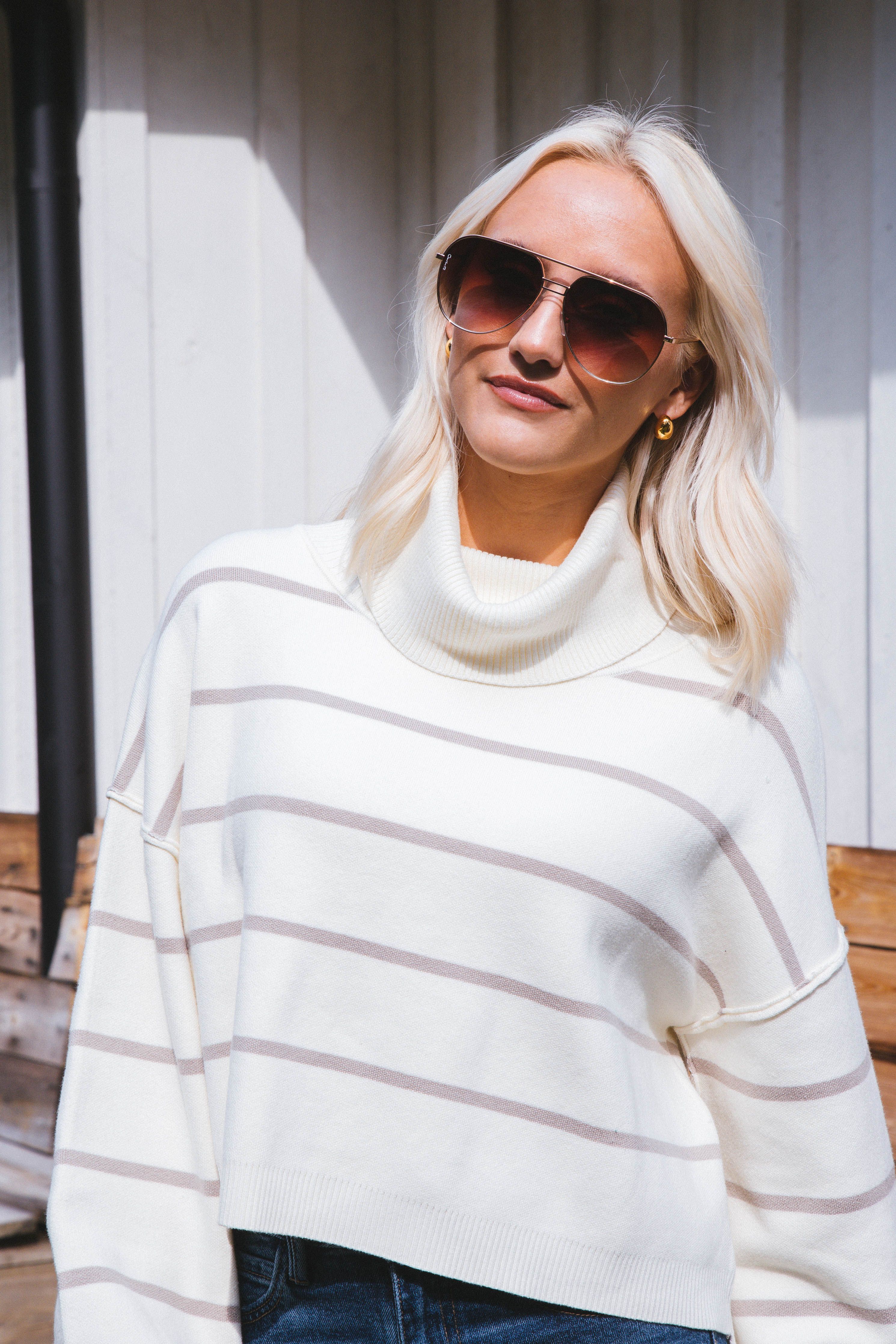 Paulie Turtleneck Sweater, Moonbeam | Free People sold by North & Main Clothing Company product image thumbnail 5