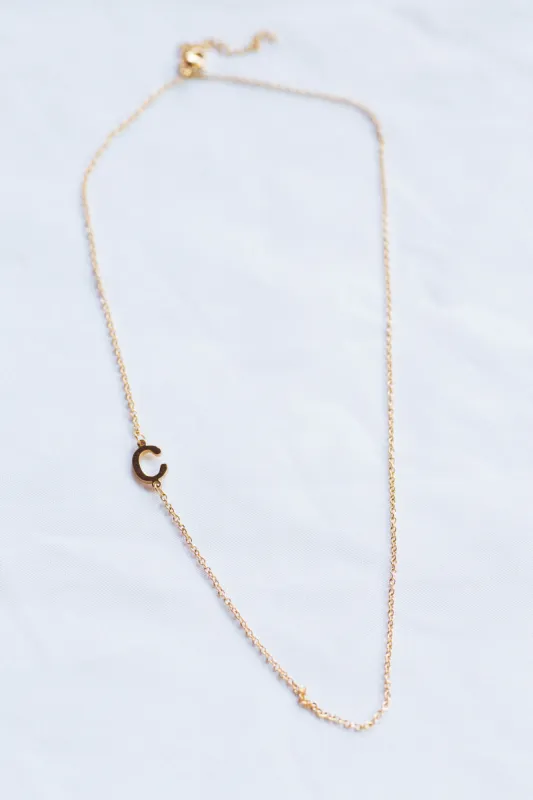 Initial Necklace, Gold sold by North & Main Clothing Company