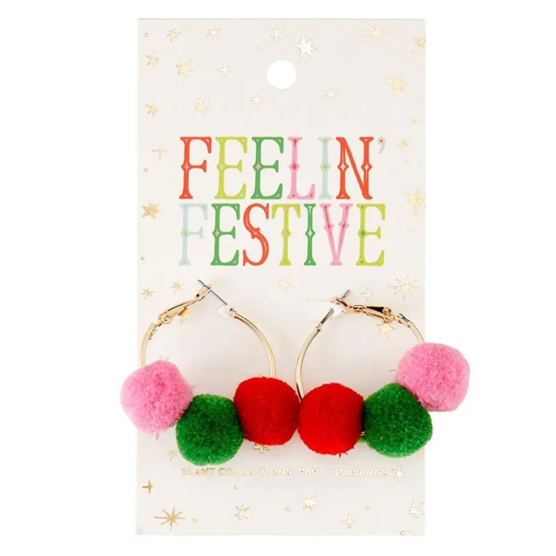 Feelin Festive Seasonal Party Earrings | Slant Collections sold by North & Main Clothing Company