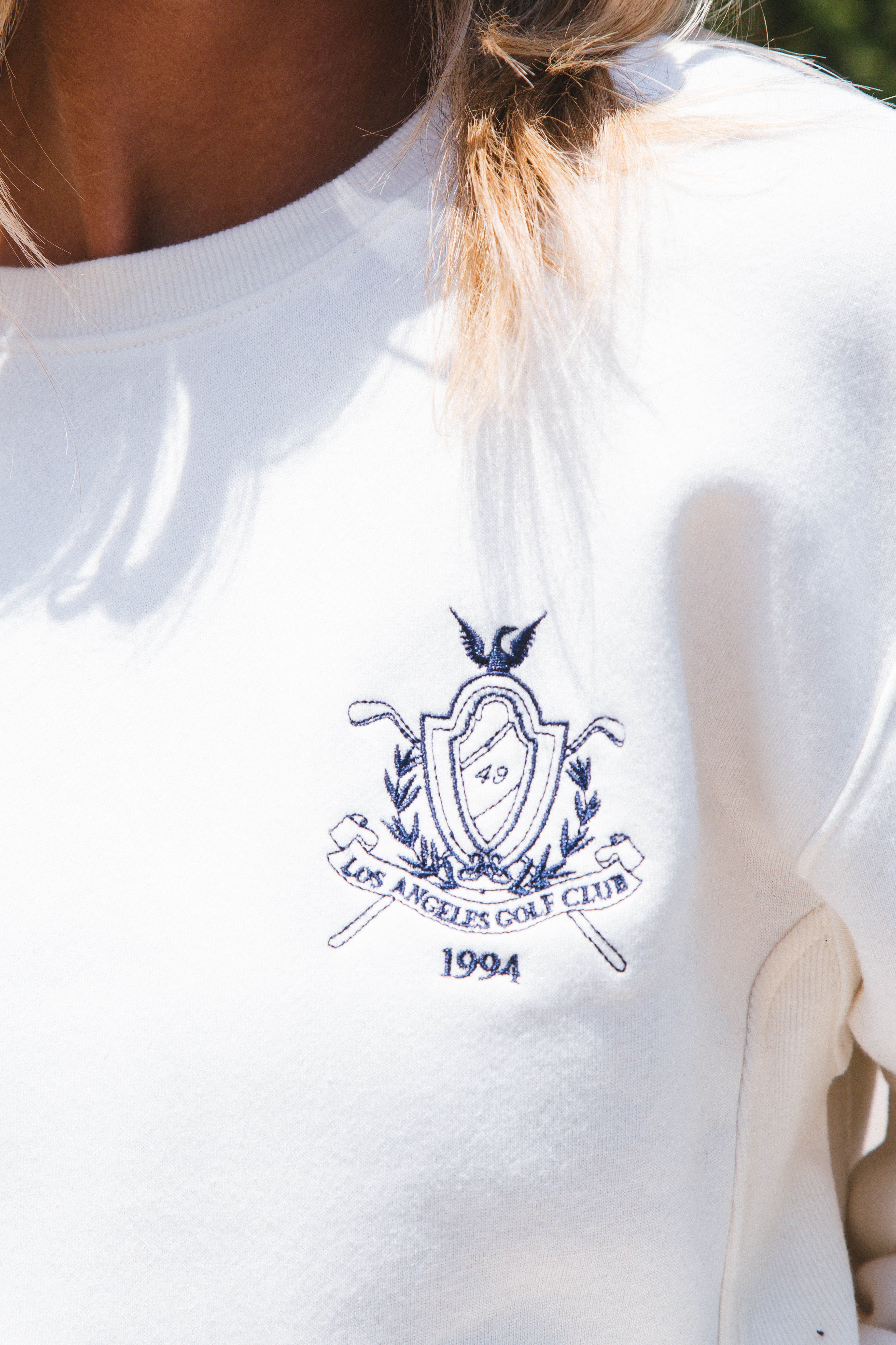 Fairway Embroidered Crewneck Sweatshirt, Ivory sold by North & Main Clothing Company product image thumbnail 2