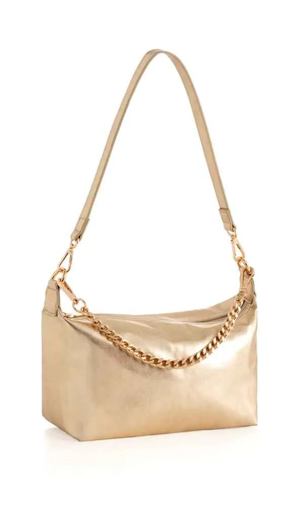 Jessie Shoulder Bag with Chain Handle, Gold sold by North & Main Clothing Company product image thumbnail 2
