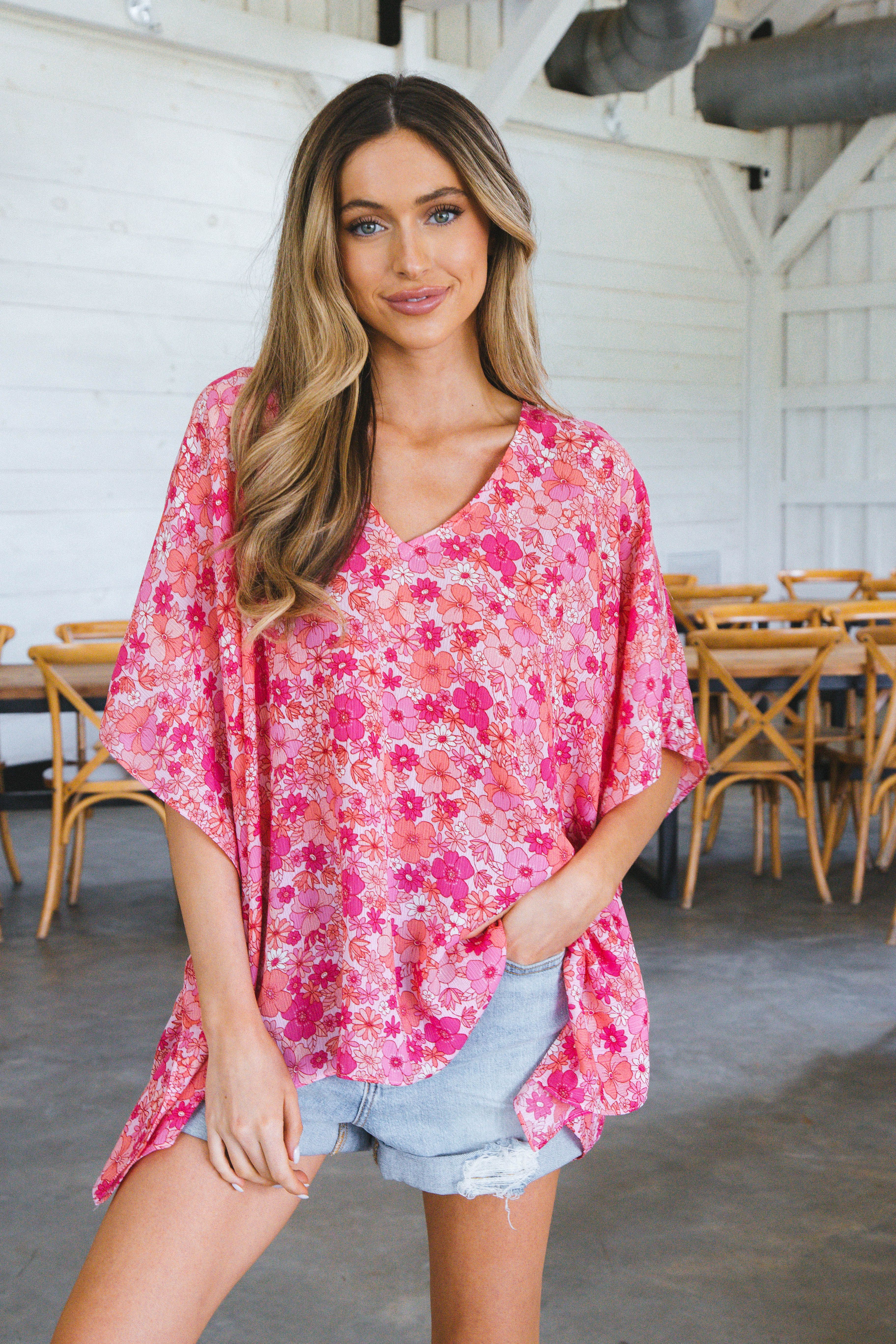 Beautiful Floral North Tunic, Hawaiian Sun | Buddy Love sold by North & Main Clothing Company