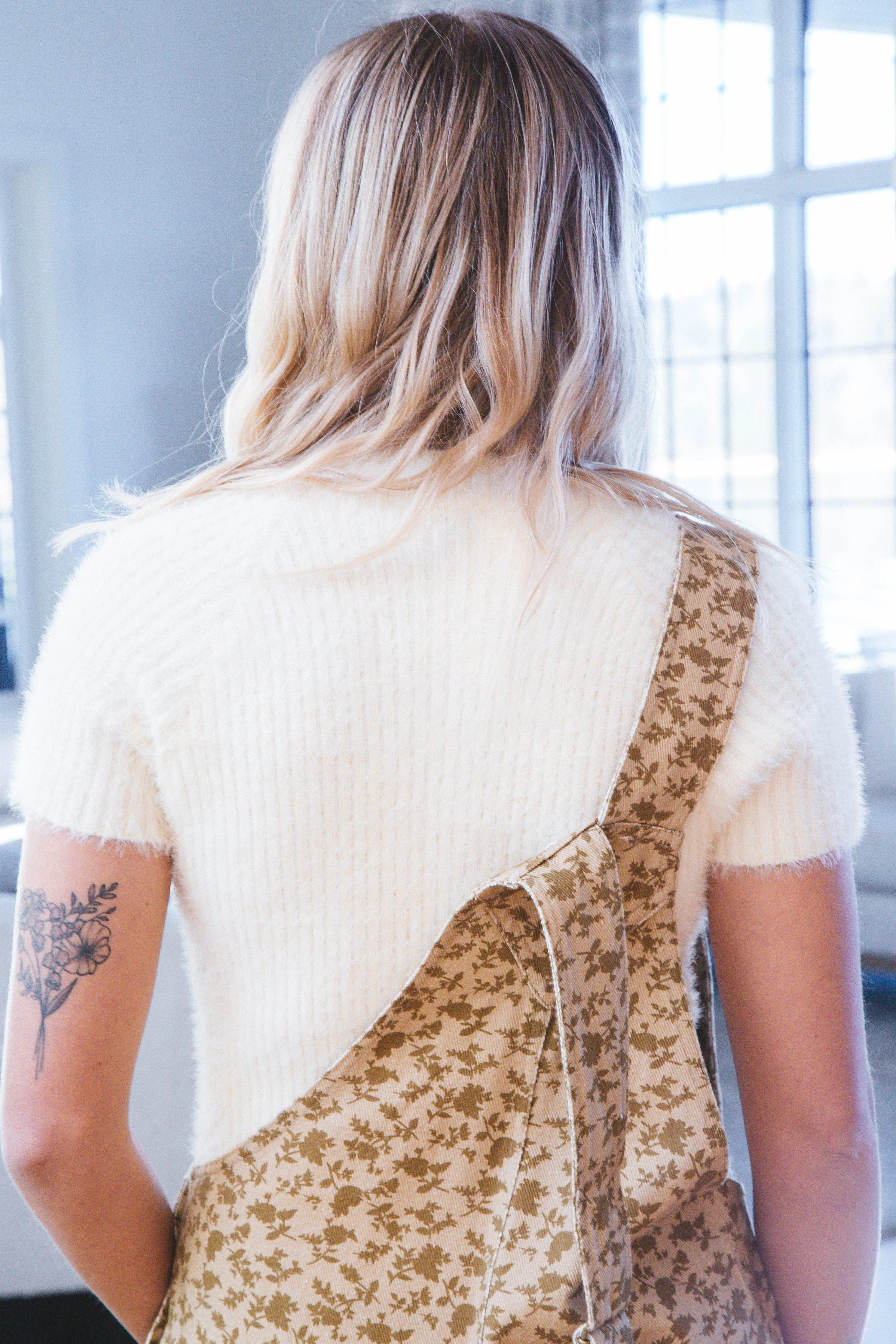 Bailey Floral Overalls, Light Green/Olive Floral sold by North & Main Clothing Company product image thumbnail 5