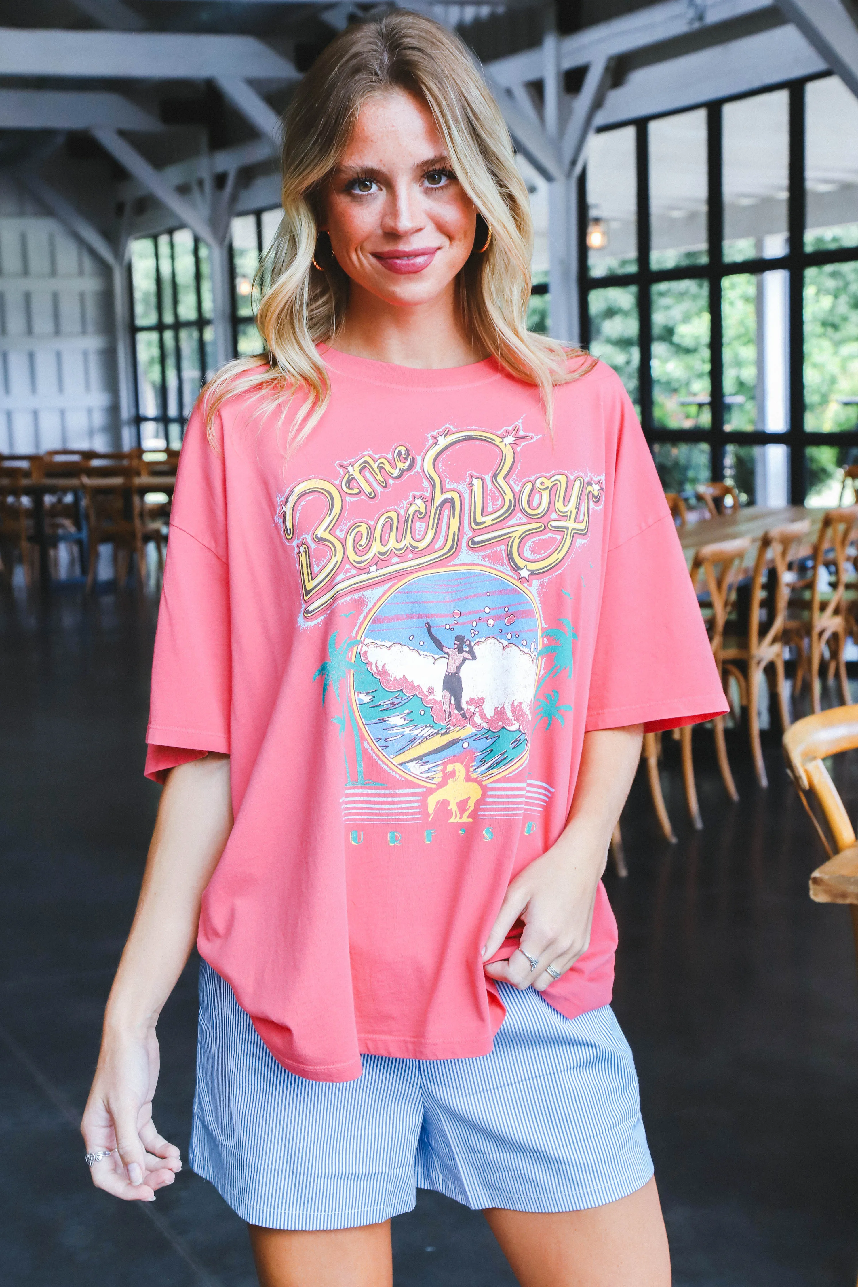 Beach Boys Surfs Up Graphic Tee, Rose Water | Daydreamer sold by North & Main Clothing Company product image thumbnail 5