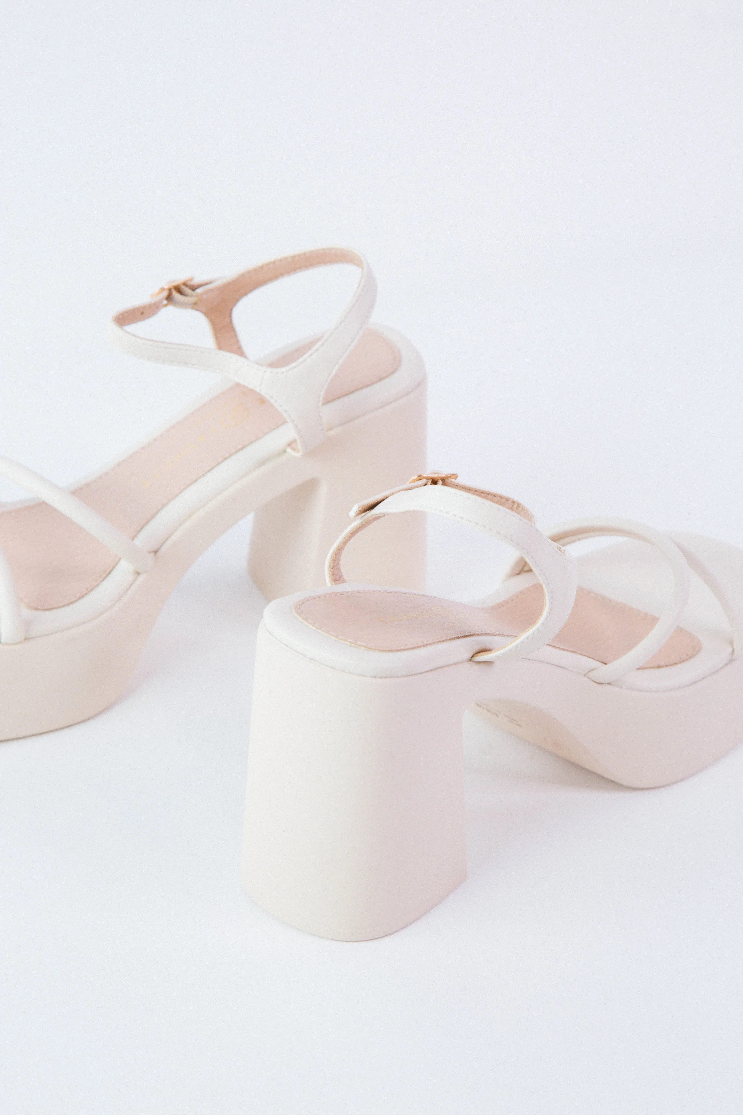Avianna Smooth Block Heel Sandal, Cream | Chinese Laundry sold by North & Main Clothing Company product image thumbnail 2