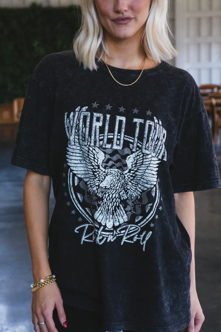 World Tour Graphic Tee, Black sold by North & Main Clothing Company product image thumbnail 4