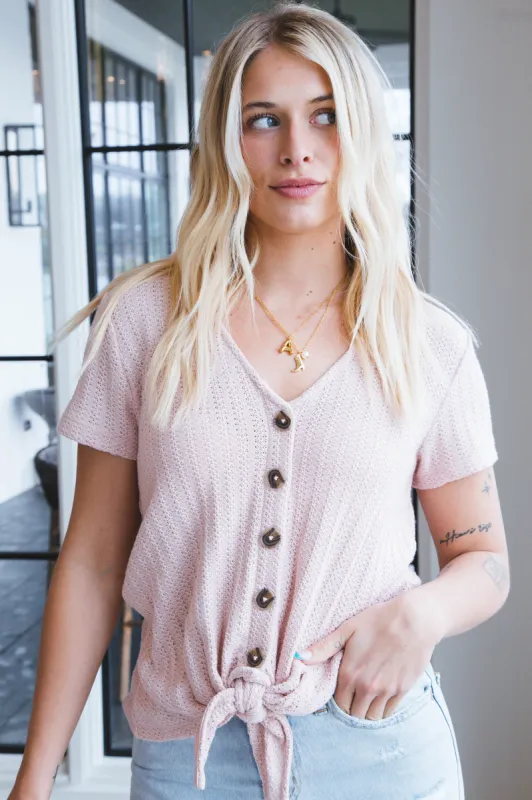 By My Side Tie Tee, Rose Smoke | Sanctuary sold by North & Main Clothing Company