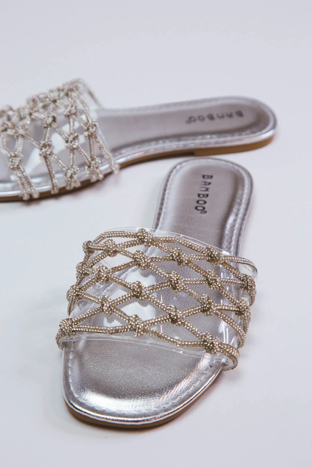 Laughter Stone Slide Sandal, Silver Metallic sold by North & Main Clothing Company product image thumbnail 2