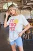 St Tropez Oversized Graphic Tee, Ivory sold by North & Main Clothing Company