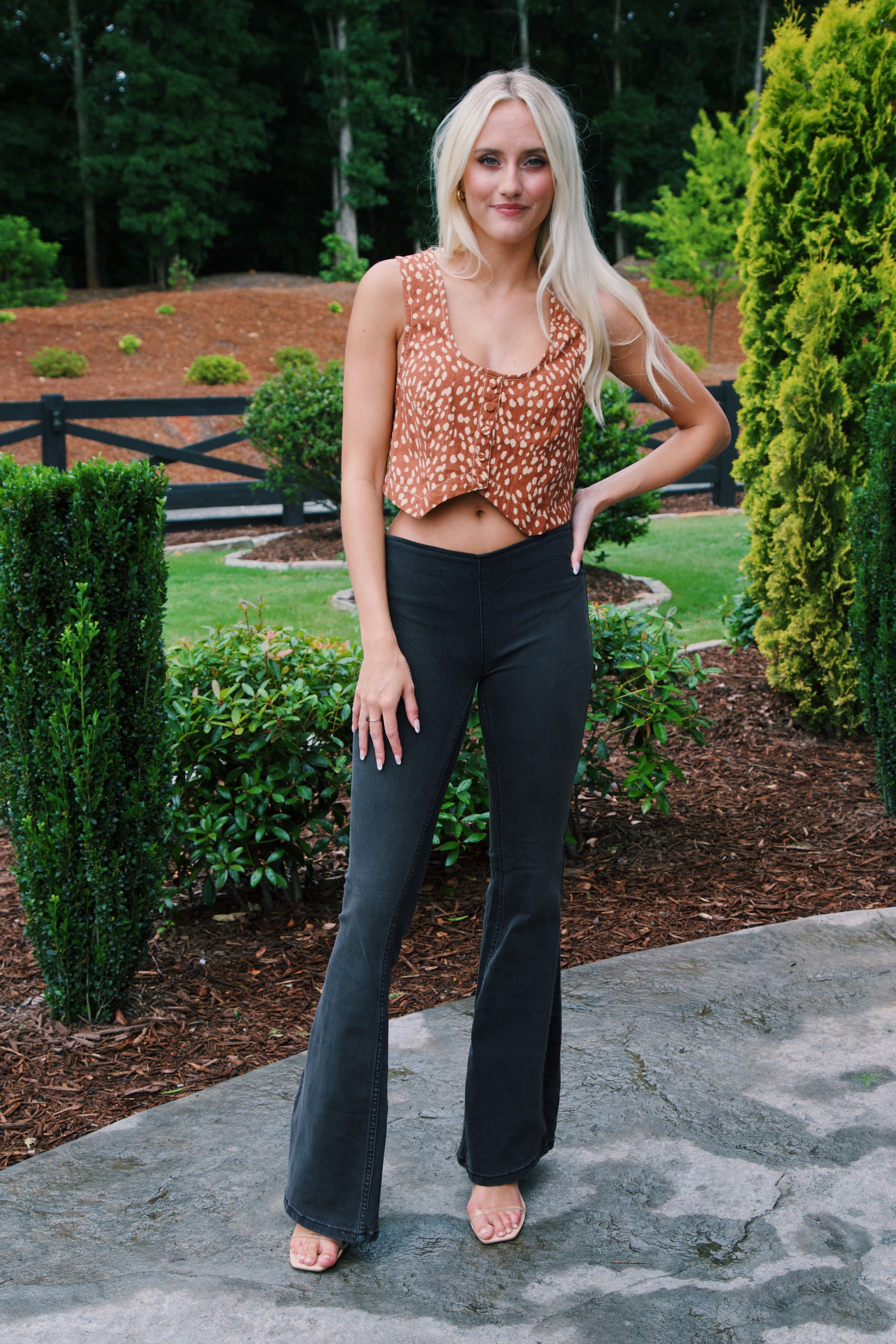 Penny Pull On Flare Pants, Washed Black | Free People sold by North & Main Clothing Company product image thumbnail 8