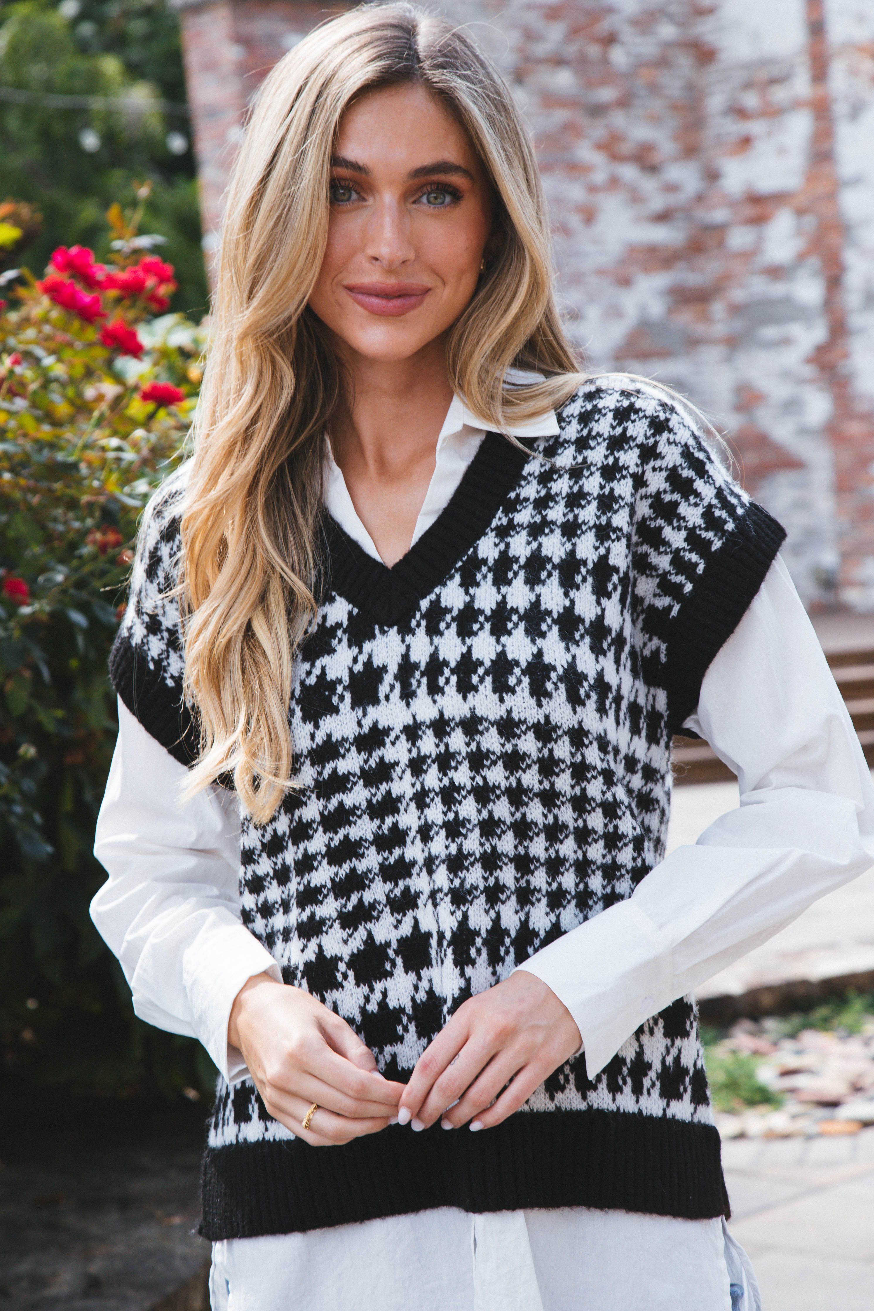 Houndstooth Sweater Shirt, Black sold by North & Main Clothing Company product image thumbnail 5