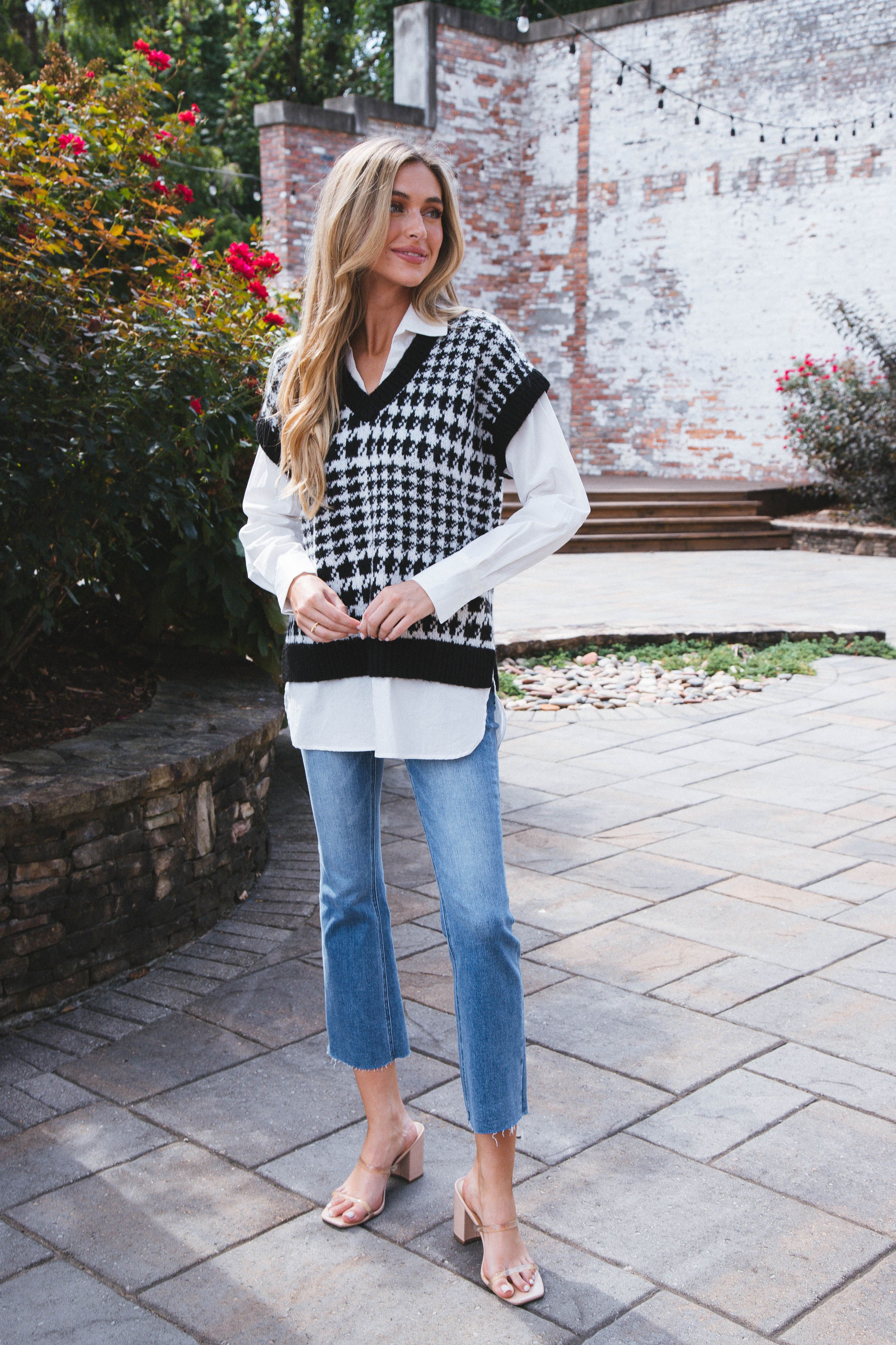 Houndstooth Sweater Shirt, Black sold by North & Main Clothing Company product image thumbnail 2