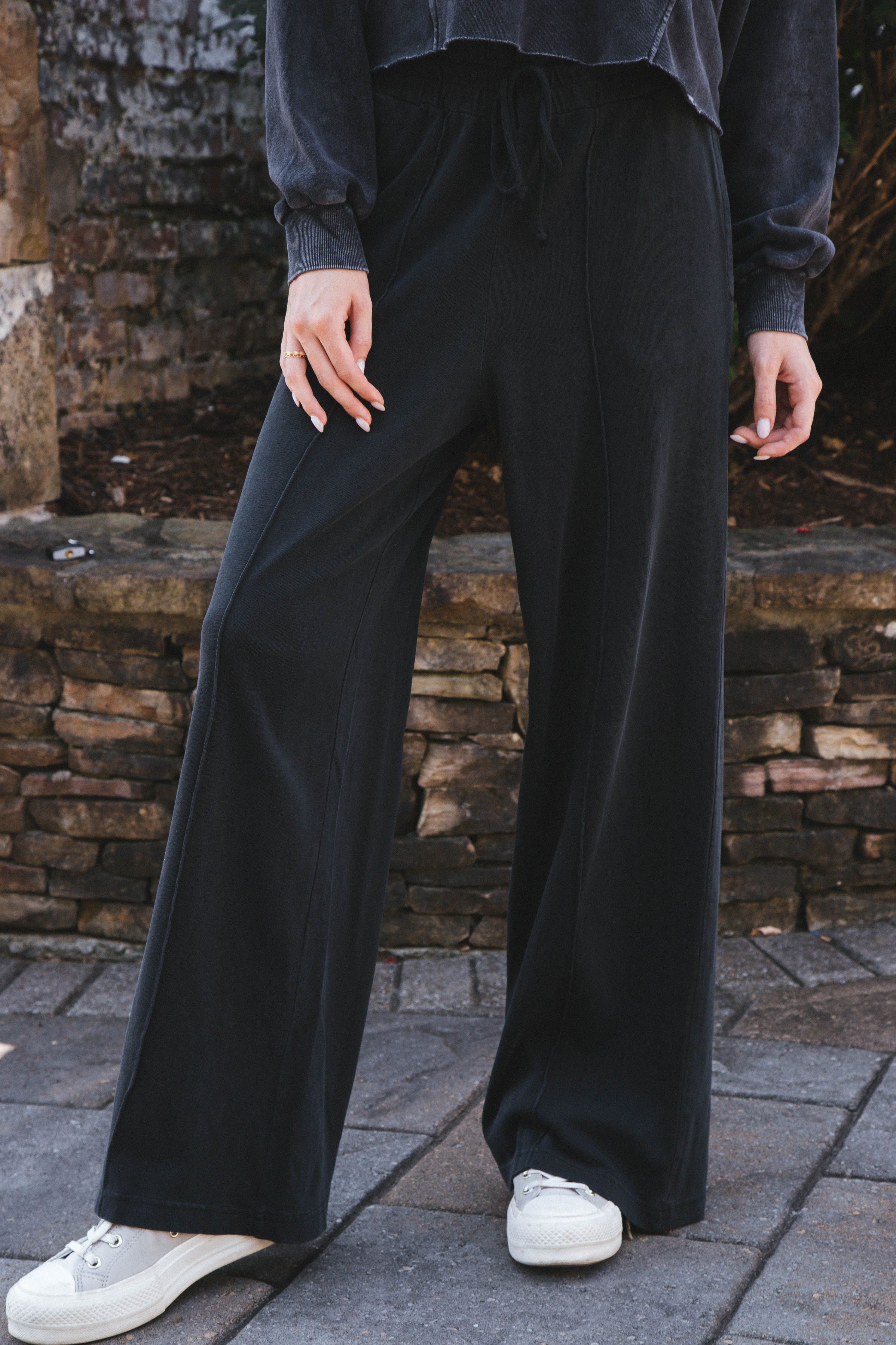 Lena Lounge Pants, Black sold by North & Main Clothing Company