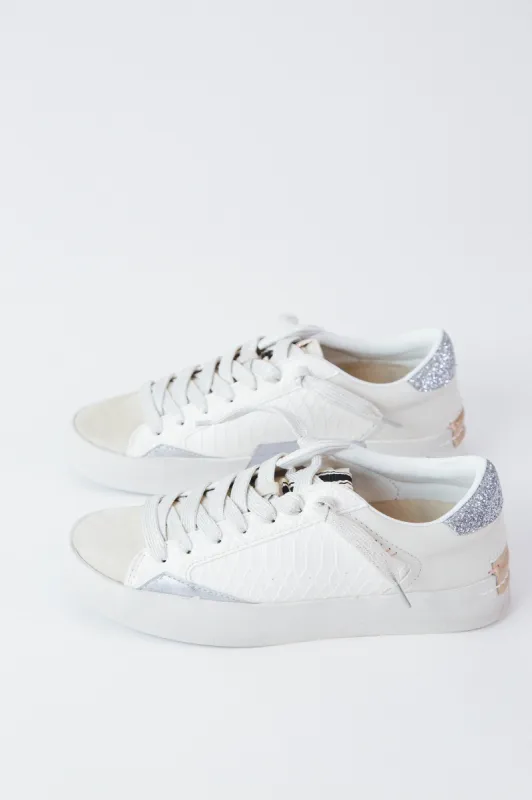 Ruby Low Top Sneaker, Bone Snake | ShuShop sold by North & Main Clothing Company