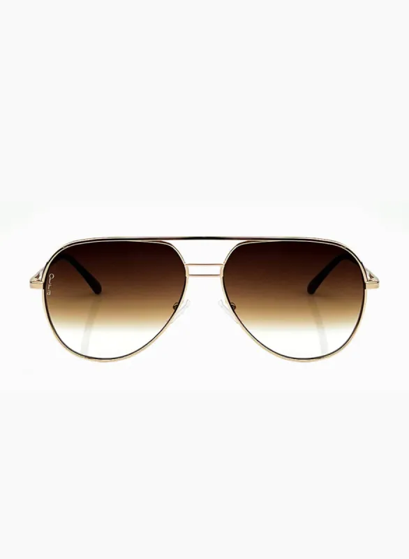 Transit Small Sunglasses, Gold | Otra sold by North & Main Clothing Company