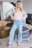 Rylan Crochet Button Down Top, Natural sold by North & Main Clothing Company
