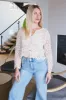 Rylan Crochet Button Down Top, Natural sold by North & Main Clothing Company