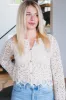 Rylan Crochet Button Down Top, Natural sold by North & Main Clothing Company