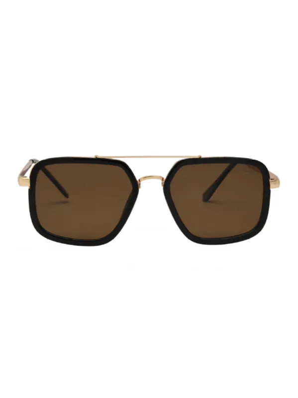 Cruz Polarized Lens Sunglasses, Black/Brown | I-SEA sold by North & Main Clothing Company