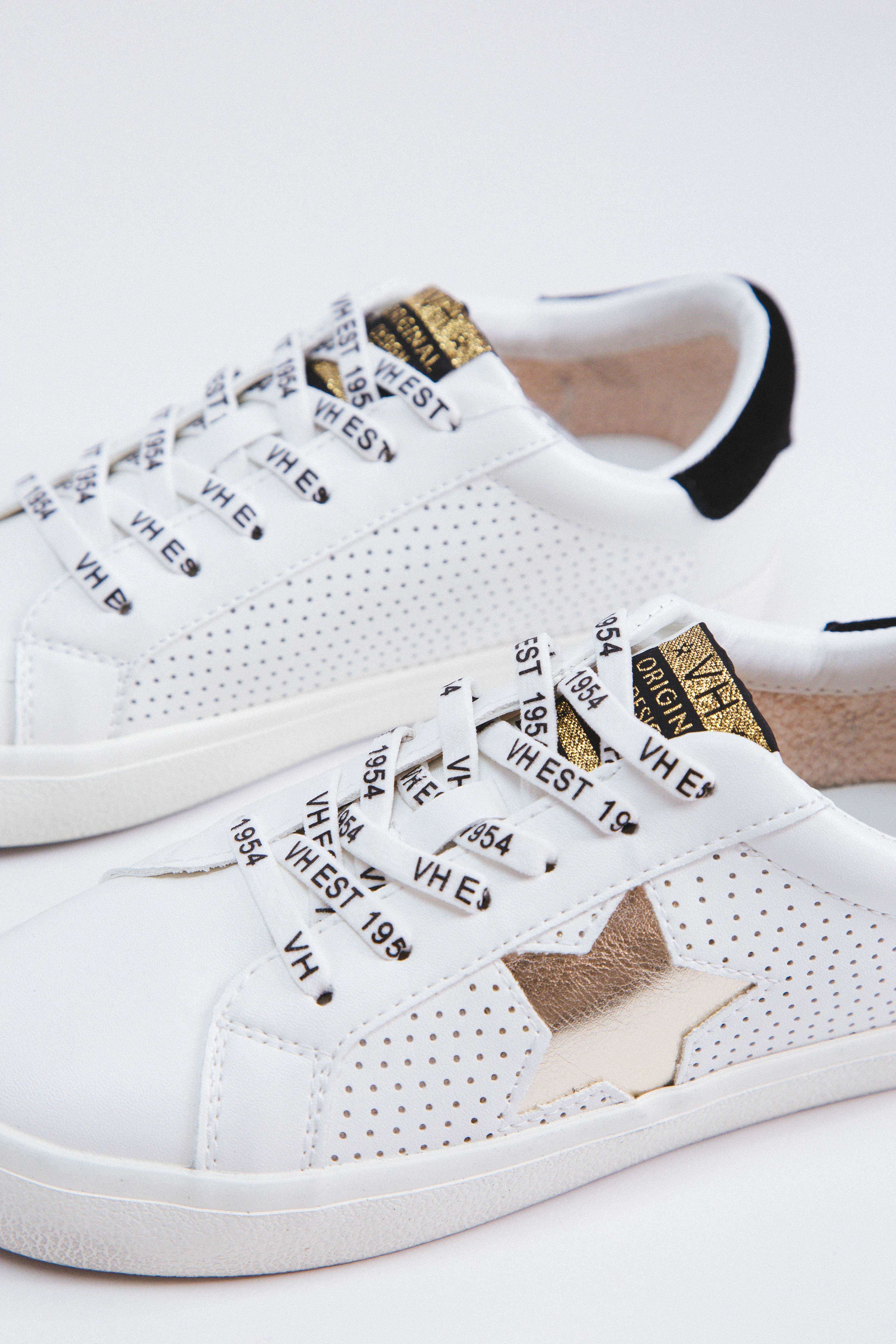 Gadol Distressed Star Sneaker, White Gold Multi | Vintage Havana sold by North & Main Clothing Company product image thumbnail 2