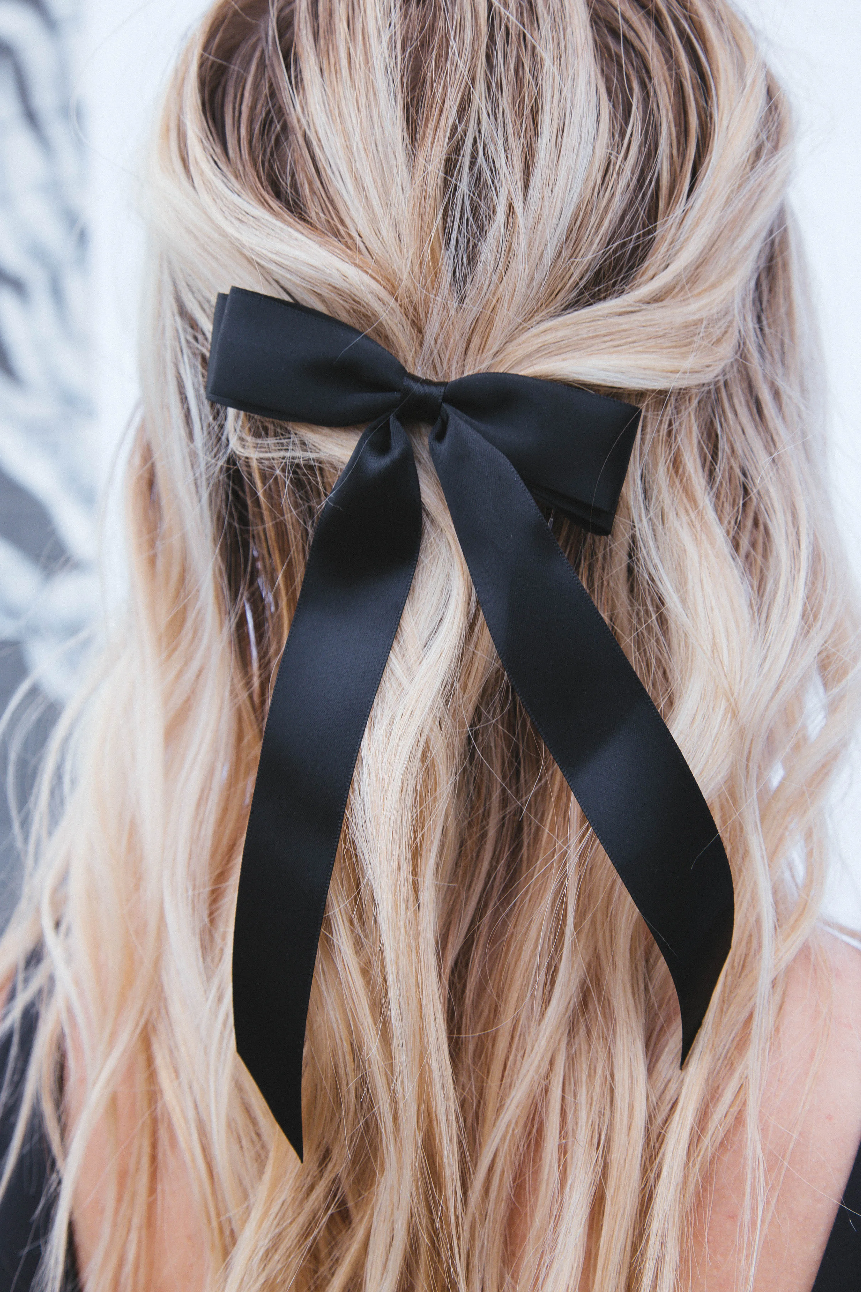 Ribbon Bow Hair Clip, Black sold by North & Main Clothing Company
