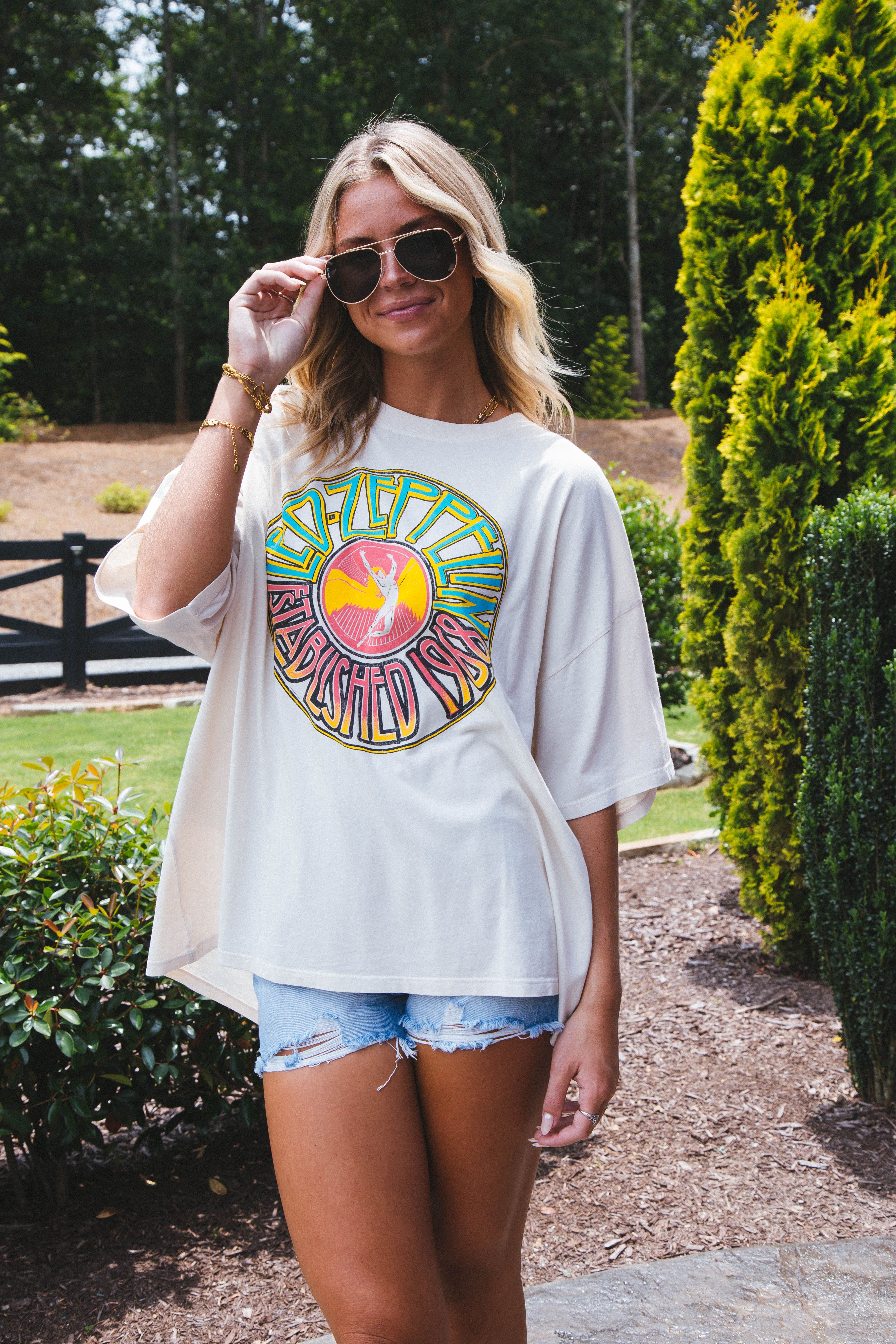 Led Zeppelin 1968 Tee, Dirty White | DayDreamer sold by North & Main Clothing Company product image thumbnail 4