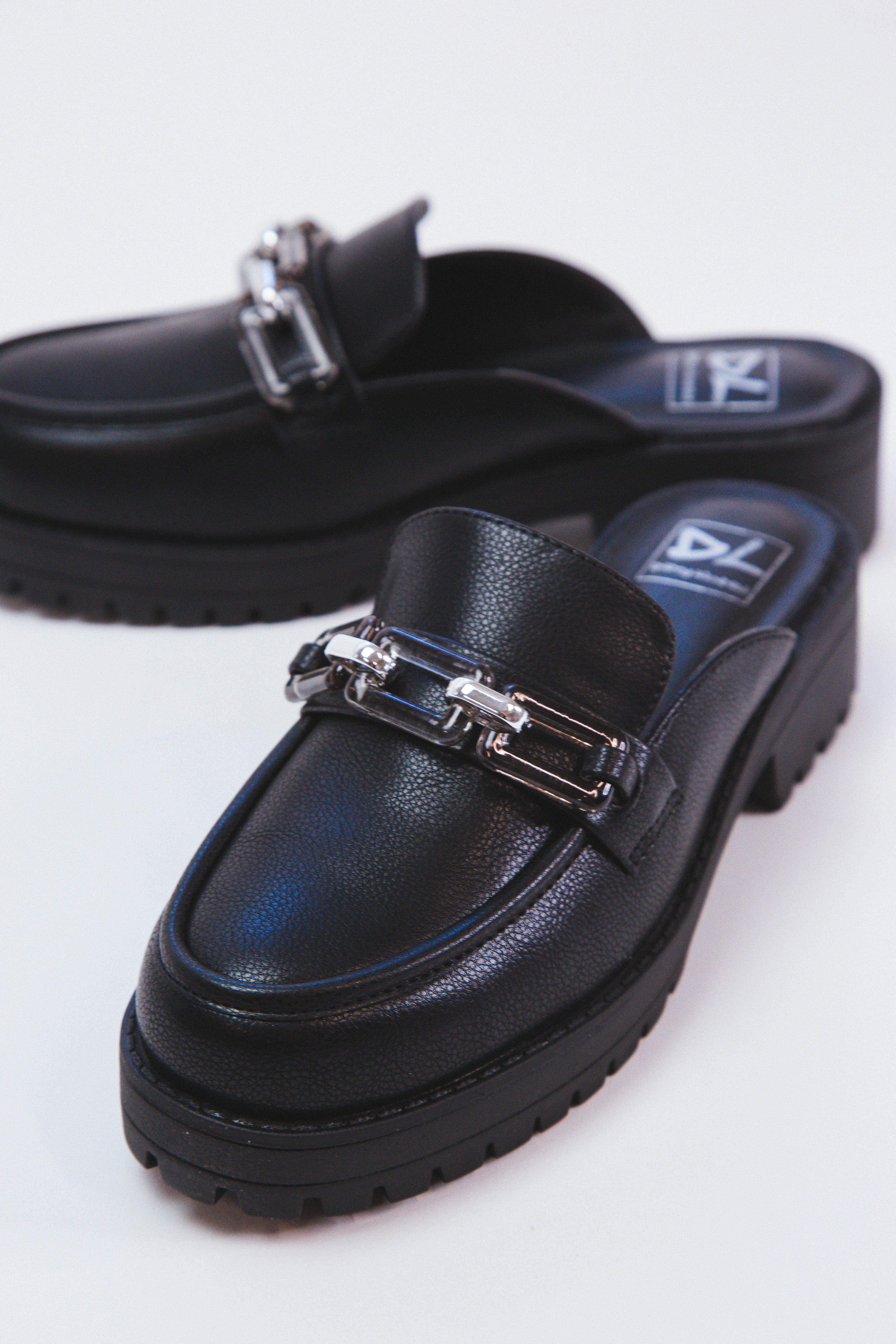 Vallor Smooth Backless Loafers, Black | Dirty Laundry sold by North & Main Clothing Company product image thumbnail 2