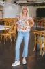 Khloe Flutter Sleeve Blouse, Red Multi sold by North & Main Clothing Company