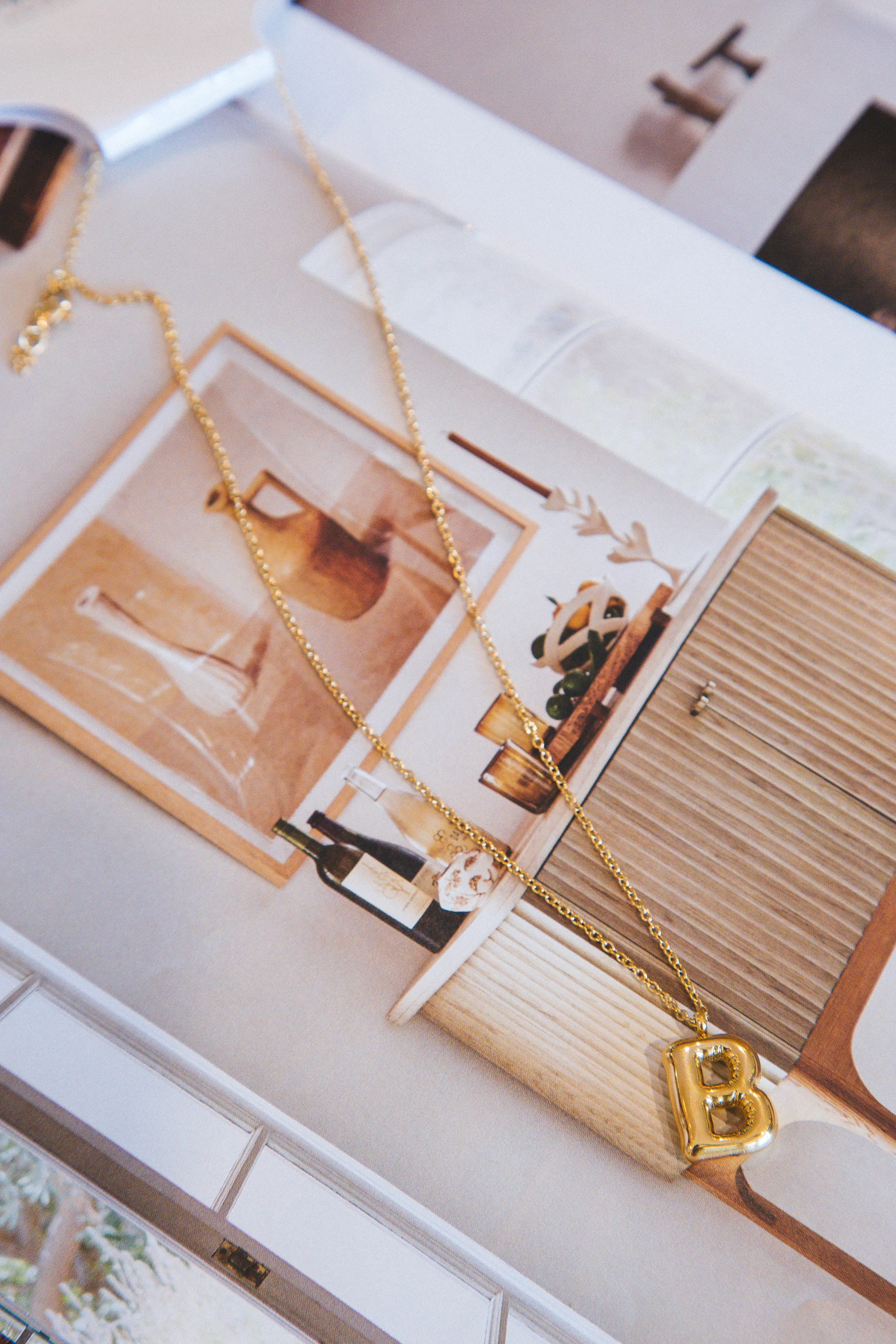 Bubble Shape Initial Necklace, Gold sold by North & Main Clothing Company product image thumbnail 3