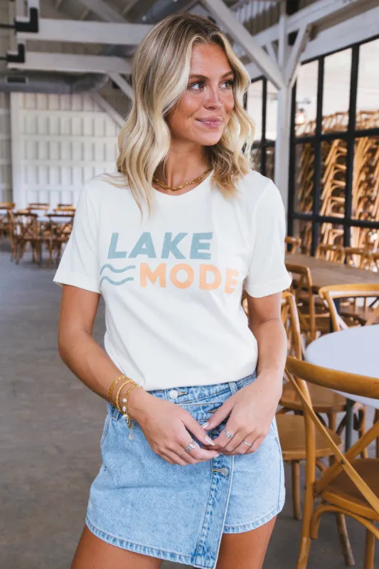Lake Mode Graphic Tee, Ivory sold by North & Main Clothing Company