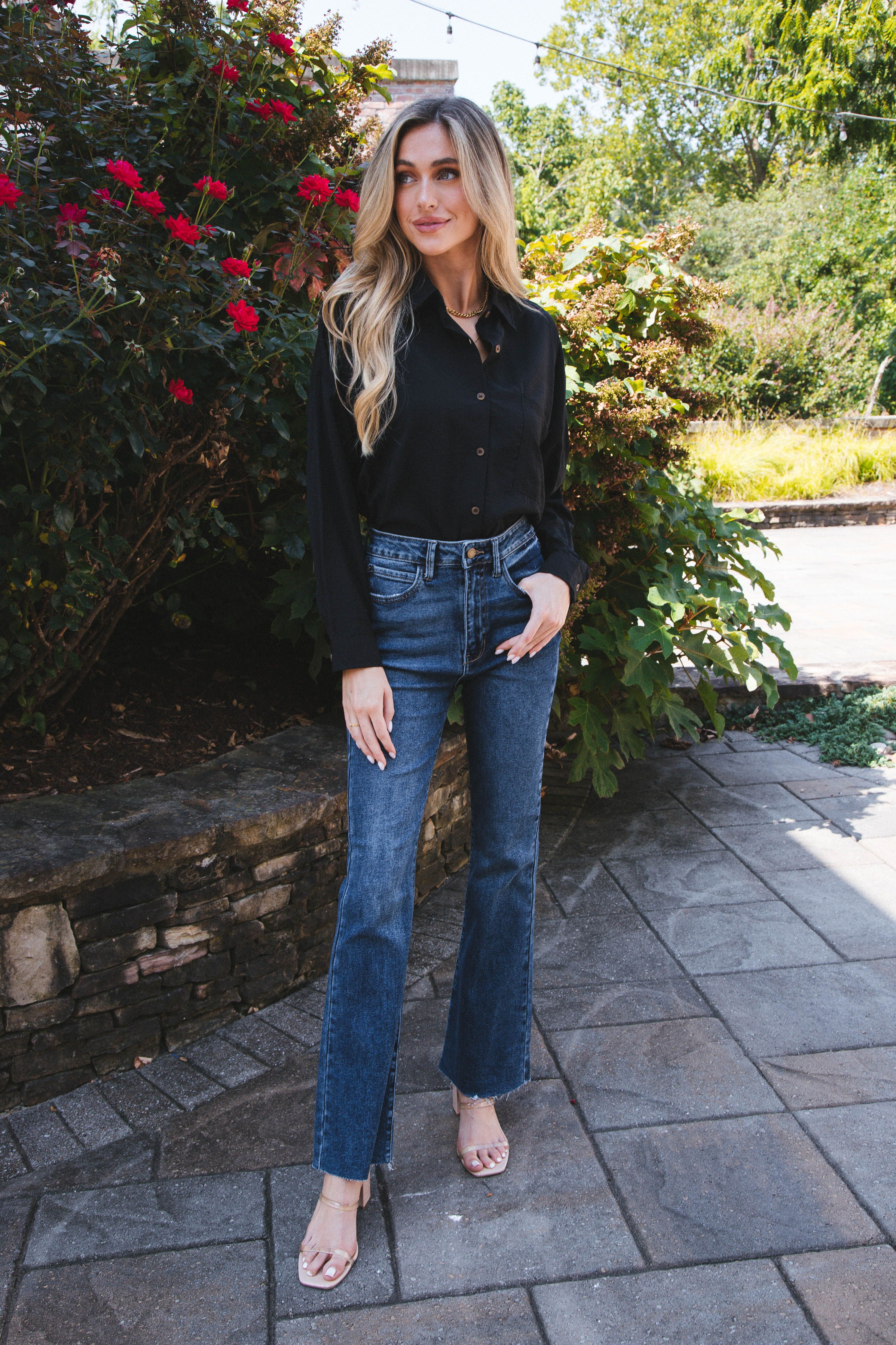 Stay Chic Button Down Shirt, Black sold by North & Main Clothing Company product image thumbnail 5