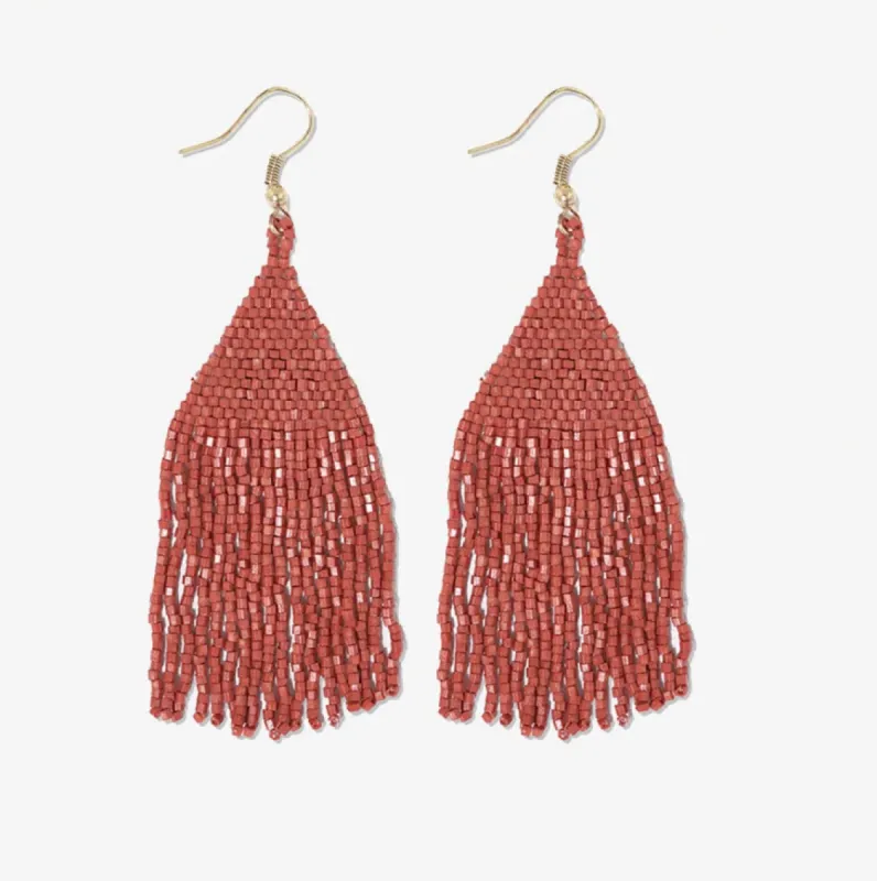 Lexie Solid Beaded Fringe Earrings | Ink + Alloy sold by North & Main Clothing Company