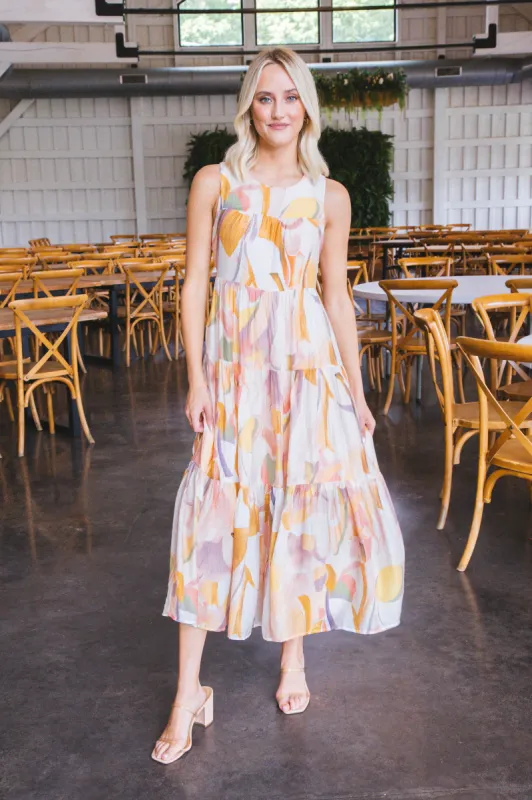 Tiffany Tiered Maxi Dress, Pink sold by North & Main Clothing Company