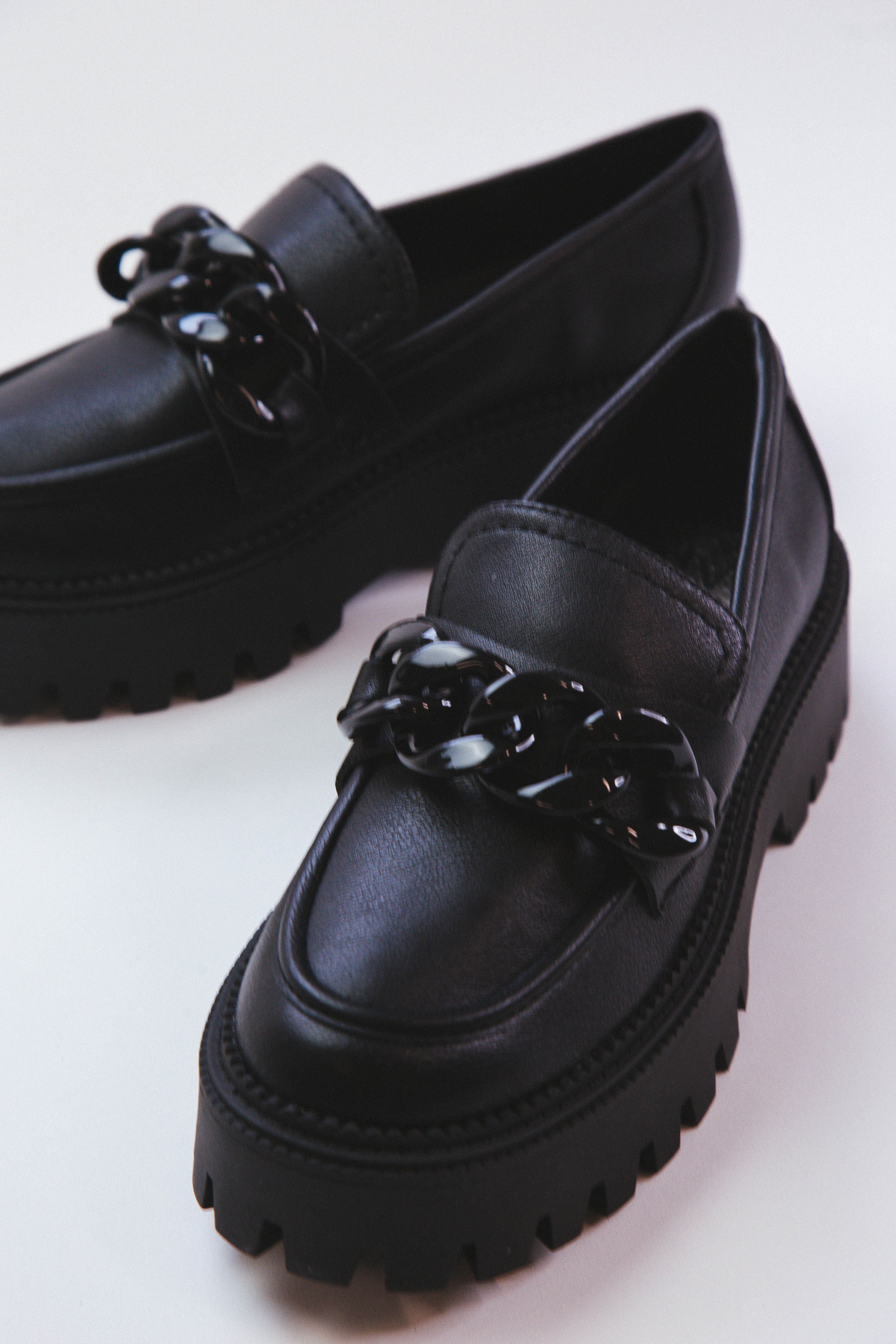 Larazzo Chain Platform Lug Sole Loafer, Black | DV By Dolce Vita sold by North & Main Clothing Company product image thumbnail 2