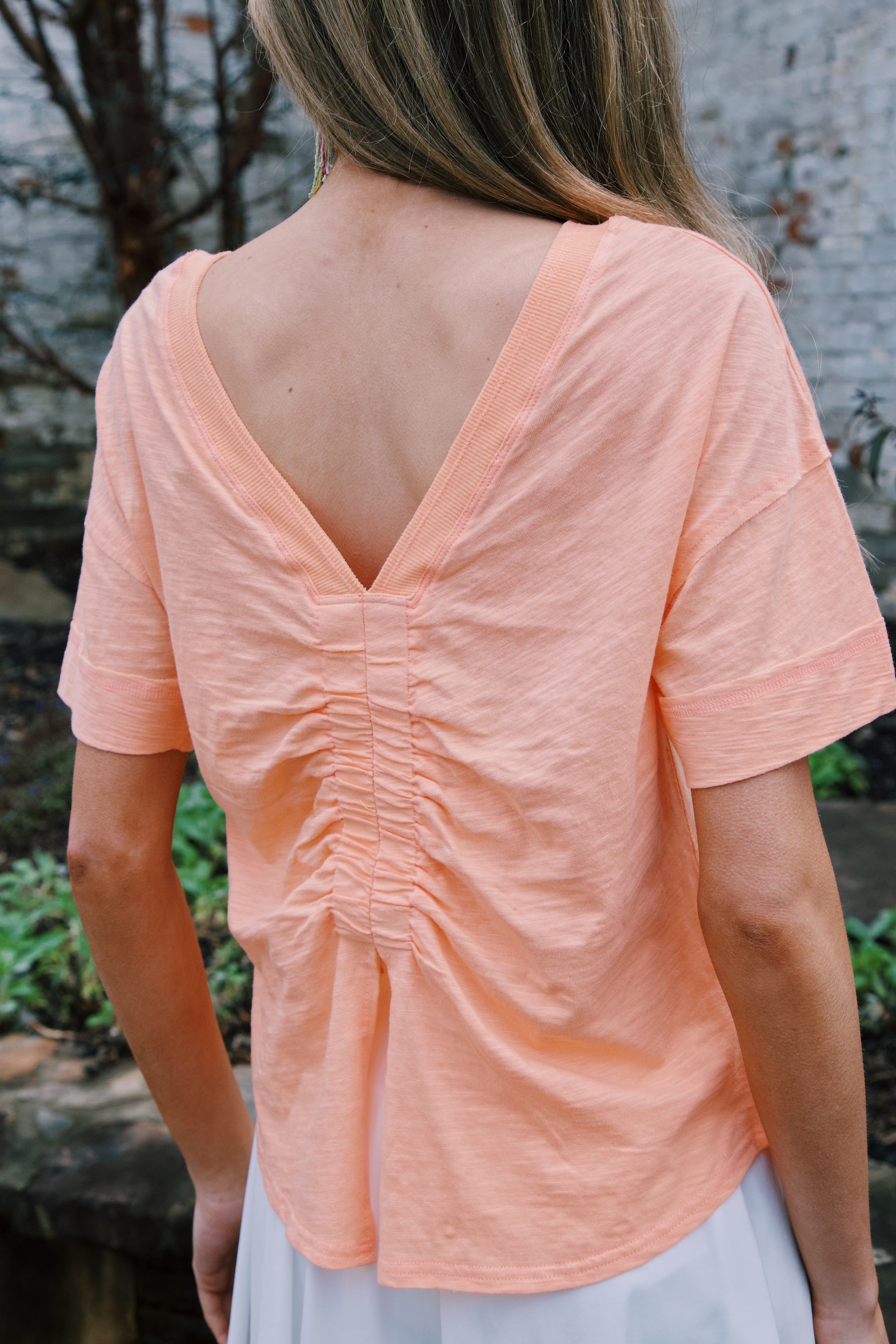 Coast Back V-Neck Top, Mango sold by North & Main Clothing Company product image thumbnail 2