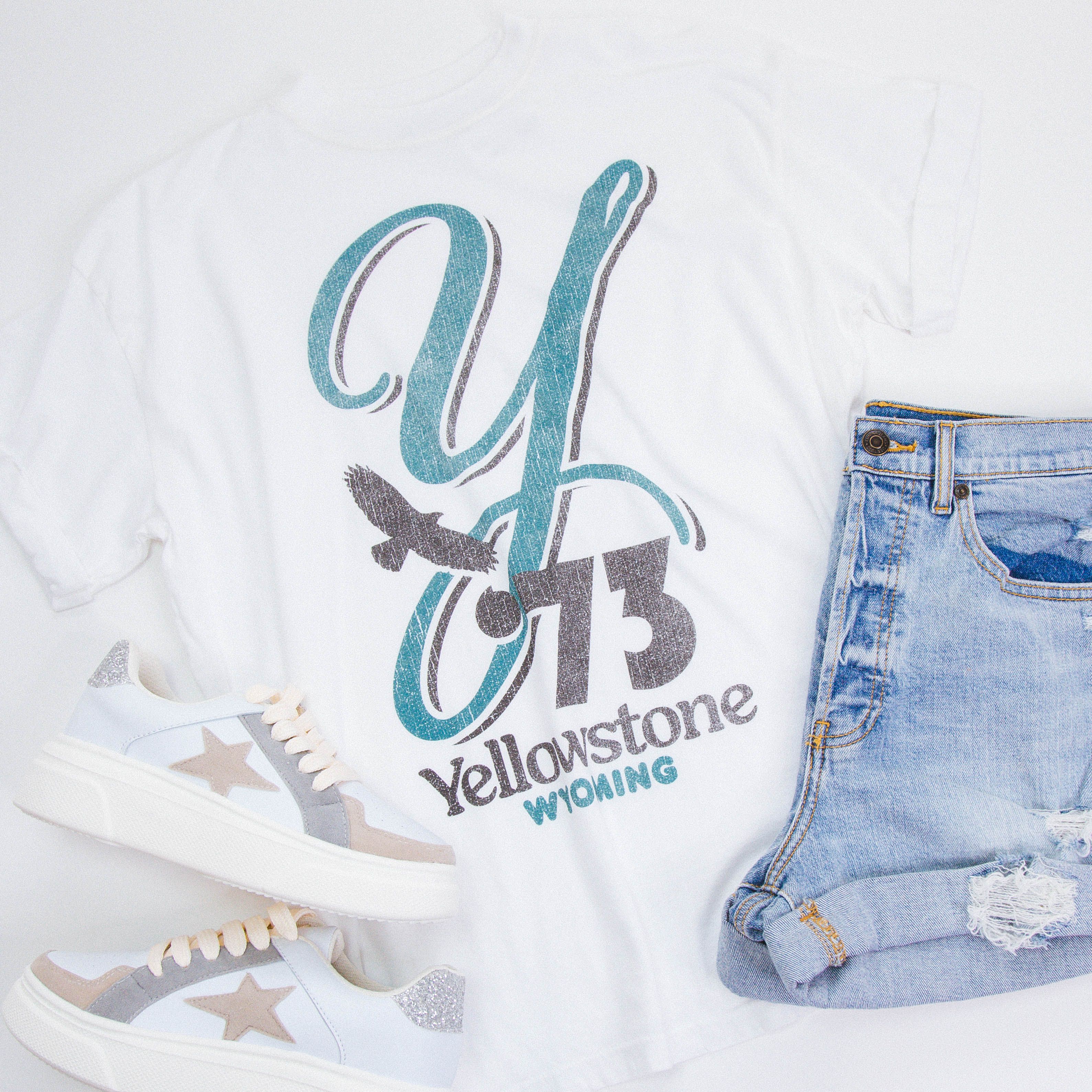 Yellowstone Graphic Tee, White | Girl Dangerous sold by North & Main Clothing Company product image thumbnail 5