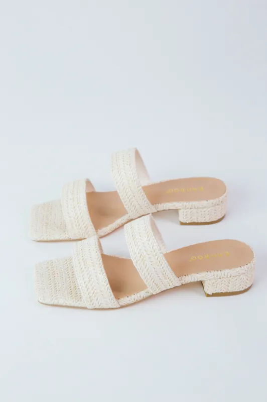 Brio Slide, Beige Raffia made by North & Main Clothing Company