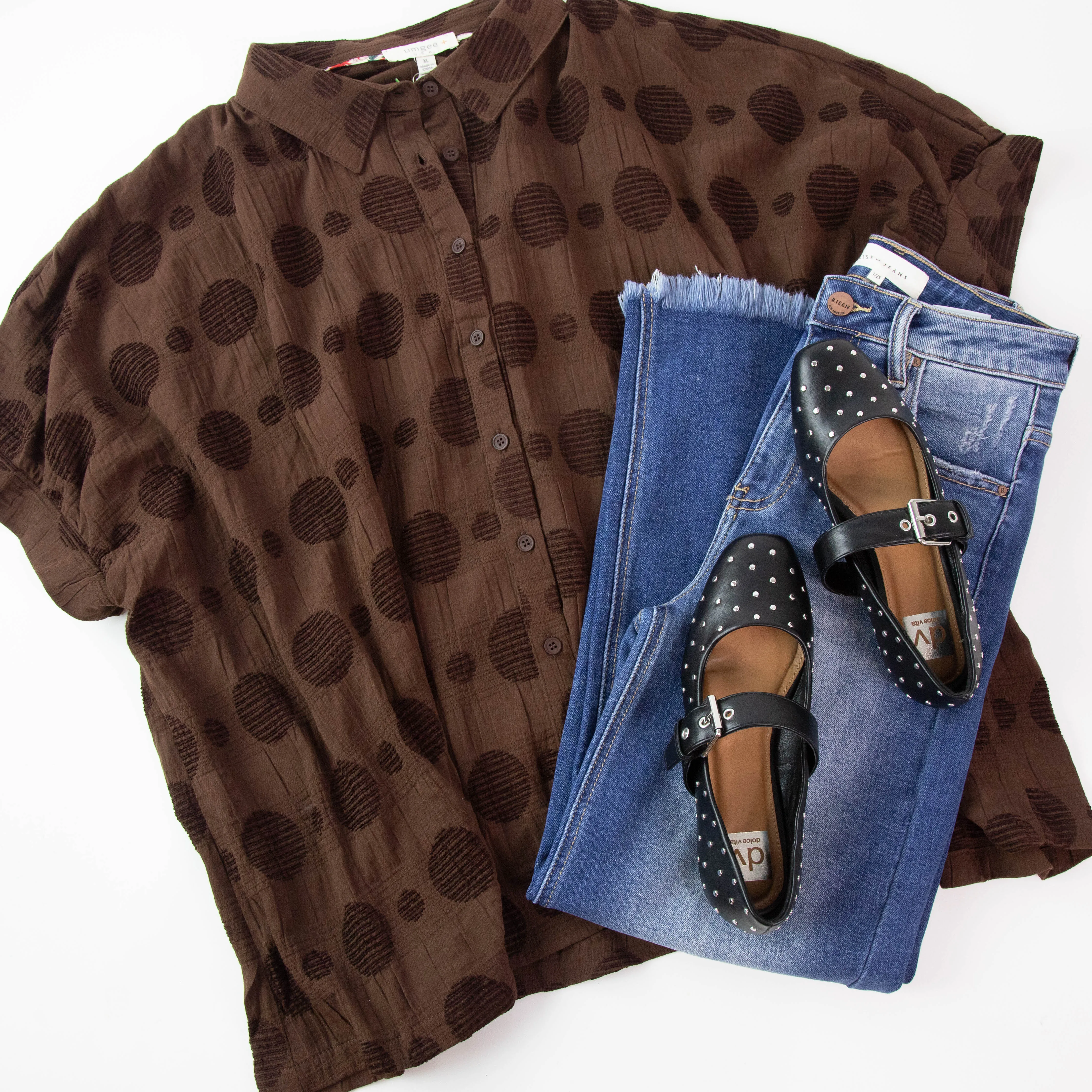 Mellie Buckle Mary Jane Flat, Black Stud | DV by Dolce Vita sold by North & Main Clothing Company product image thumbnail 4