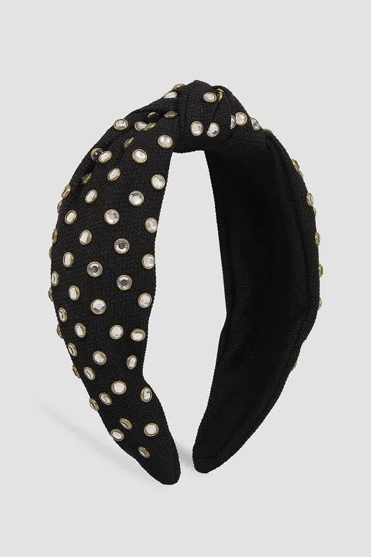 Clarice Rhinestone Headband, Black sold by North & Main Clothing Company