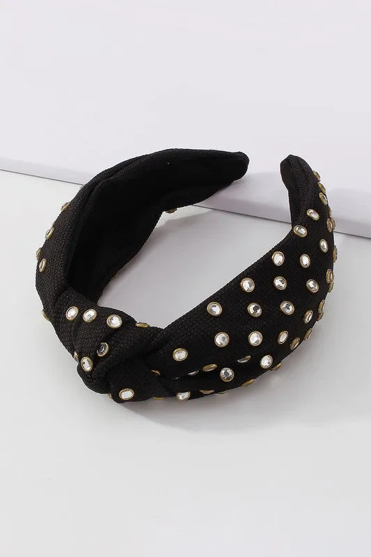 Clarice Rhinestone Headband, Black sold by North & Main Clothing Company product image thumbnail 2