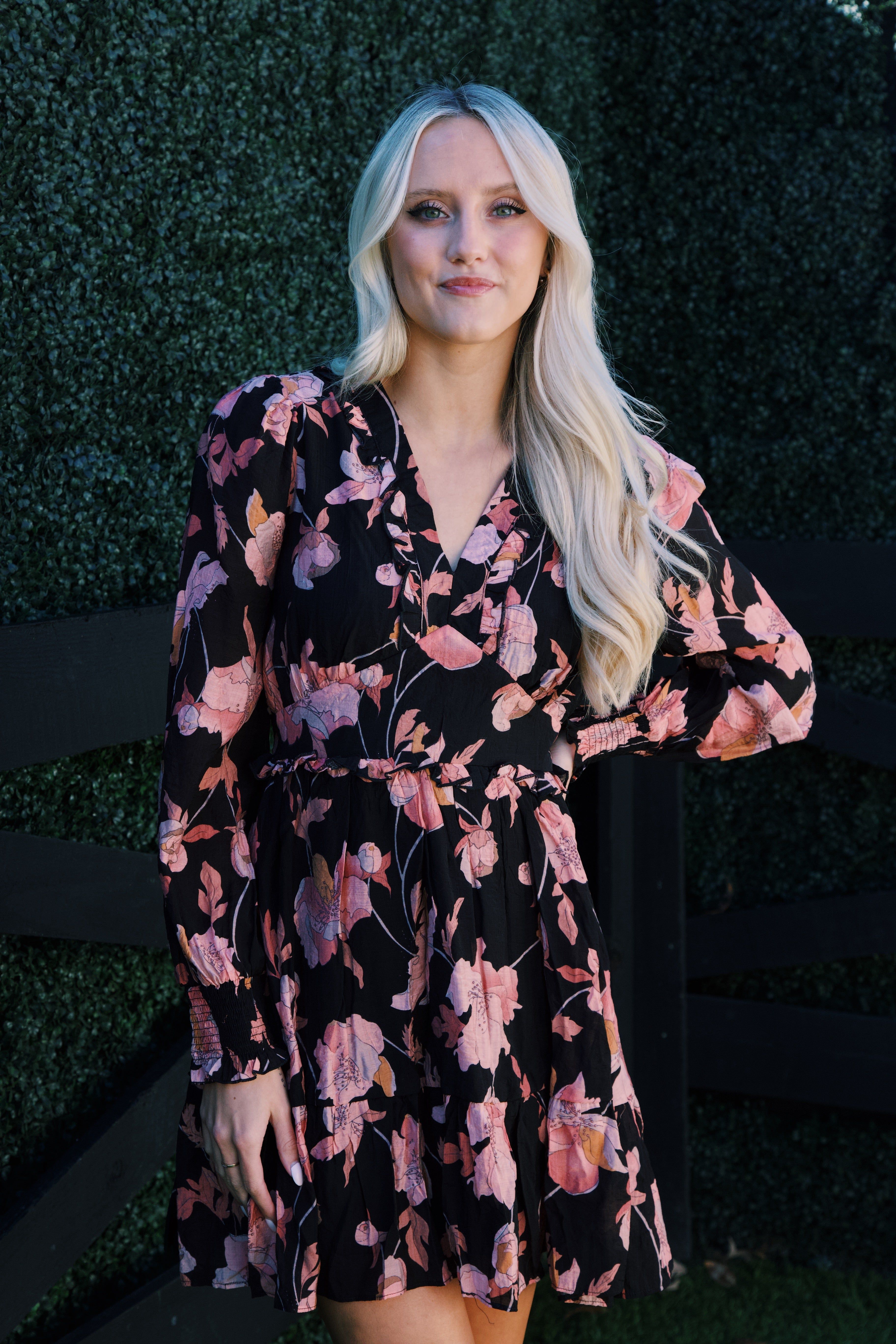 Remi Ruffled Mini Dress, Black sold by North & Main Clothing Company