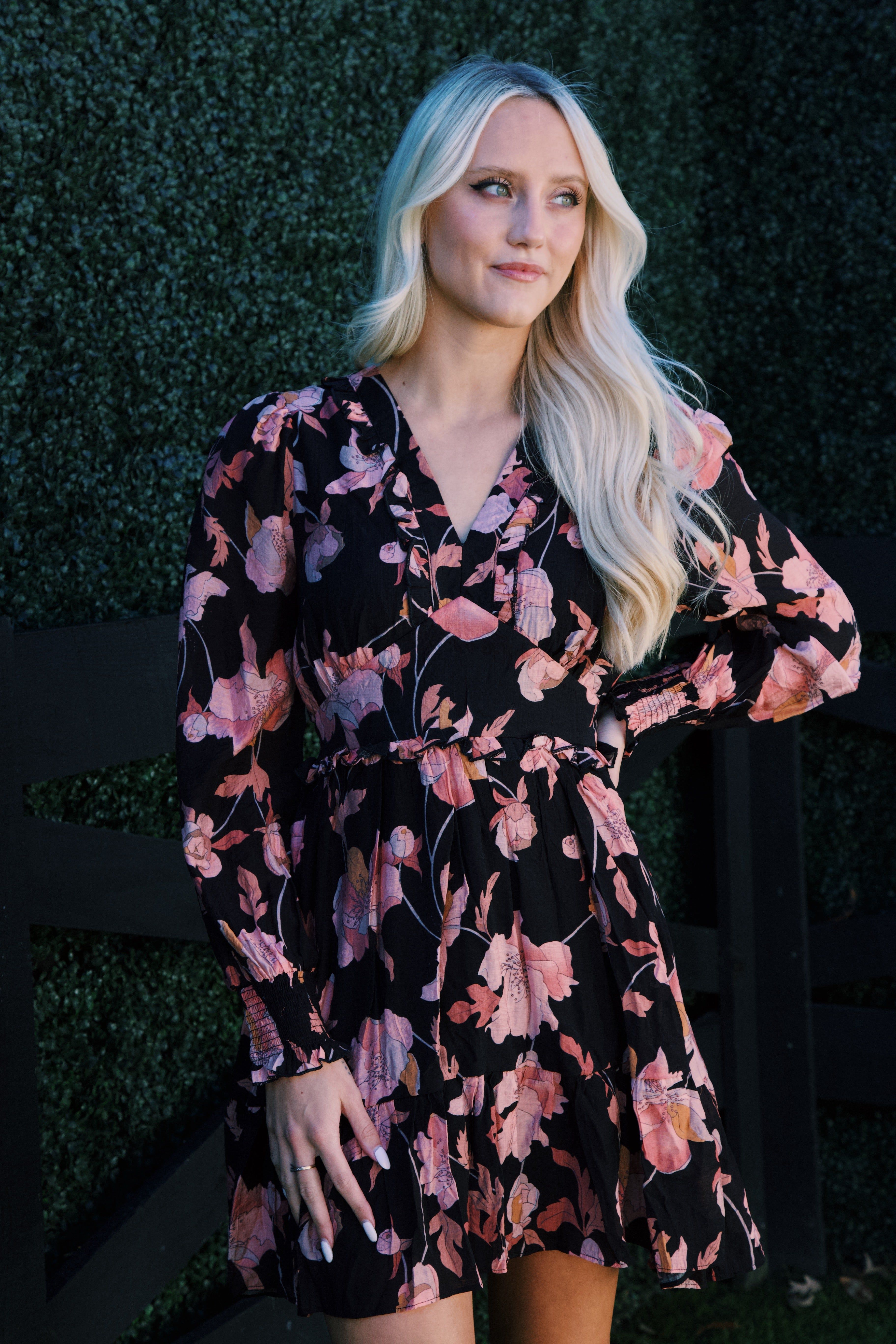 Remi Ruffled Mini Dress, Black sold by North & Main Clothing Company product image thumbnail 4