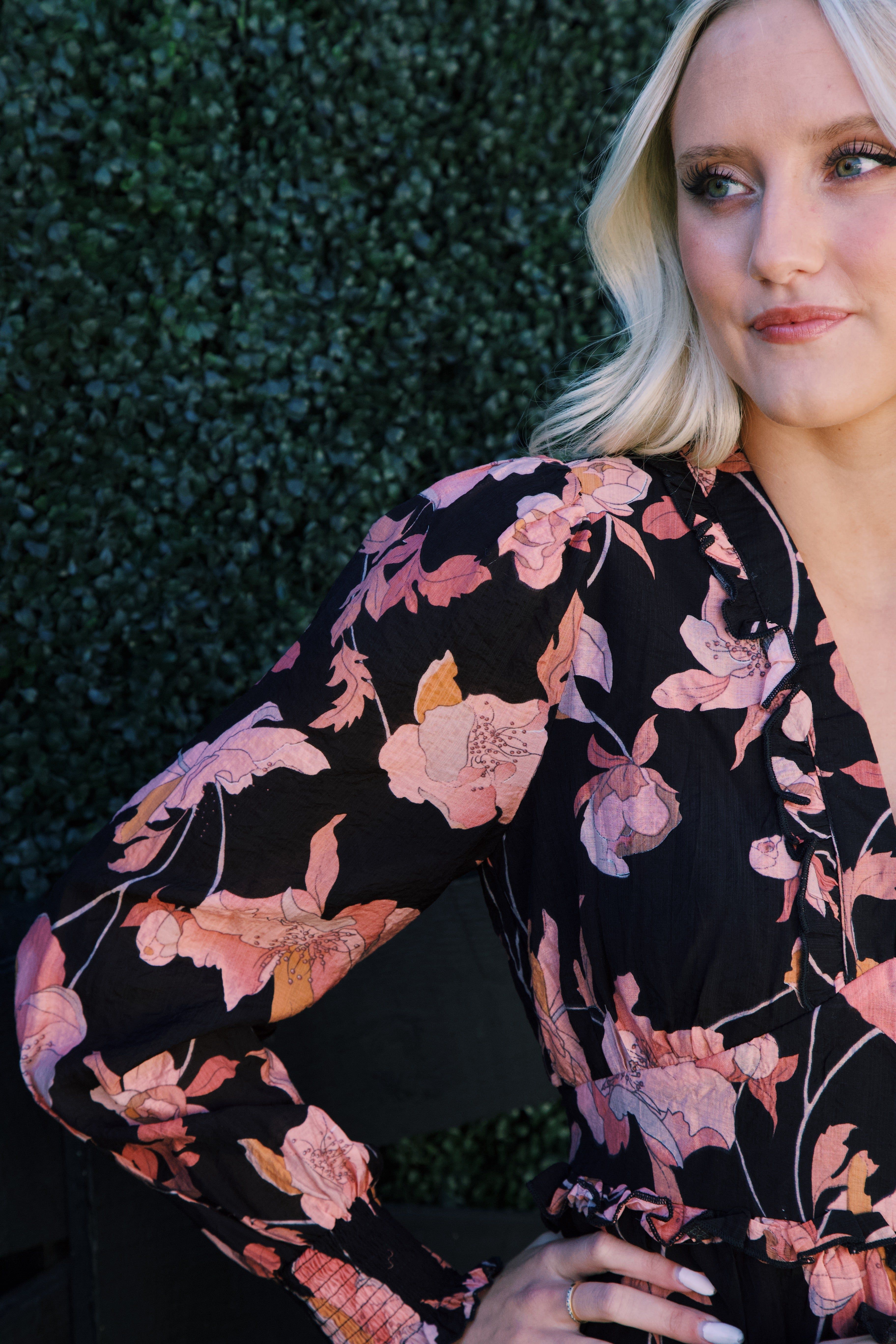 Remi Ruffled Mini Dress, Black sold by North & Main Clothing Company product image thumbnail 7