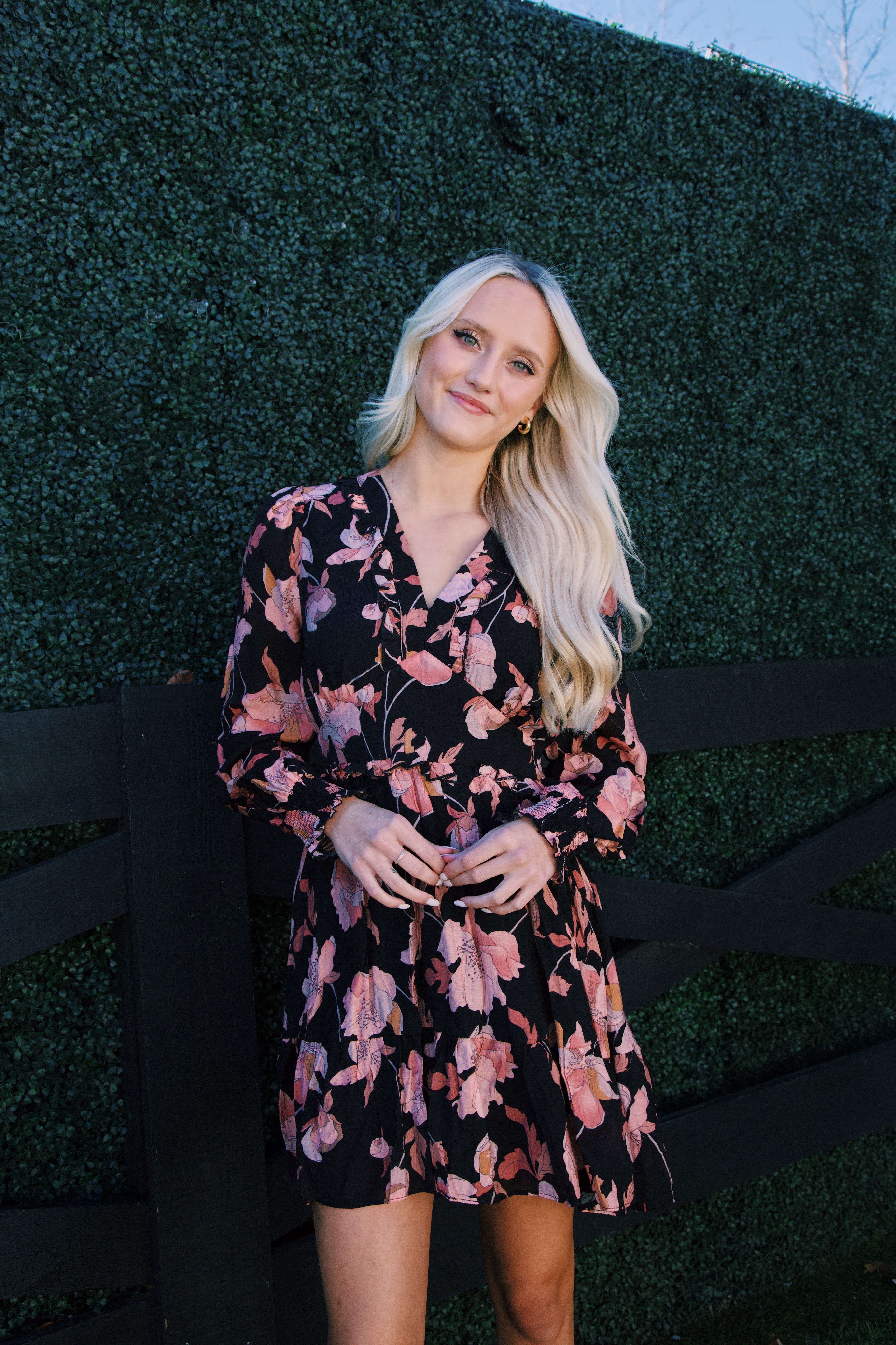 Remi Ruffled Mini Dress, Black sold by North & Main Clothing Company product image thumbnail 3