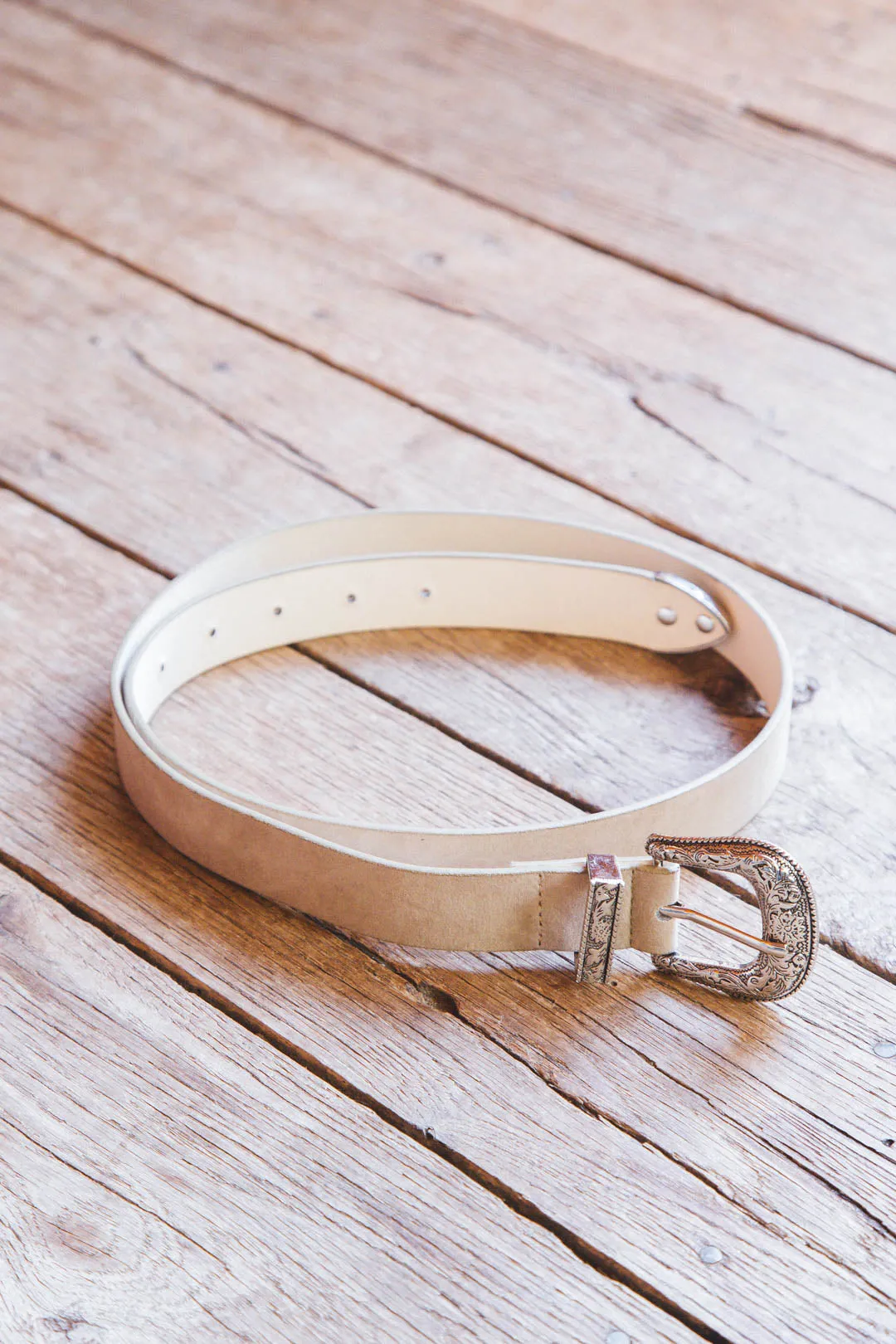 Koe Western Belt, Beige sold by North & Main Clothing Company