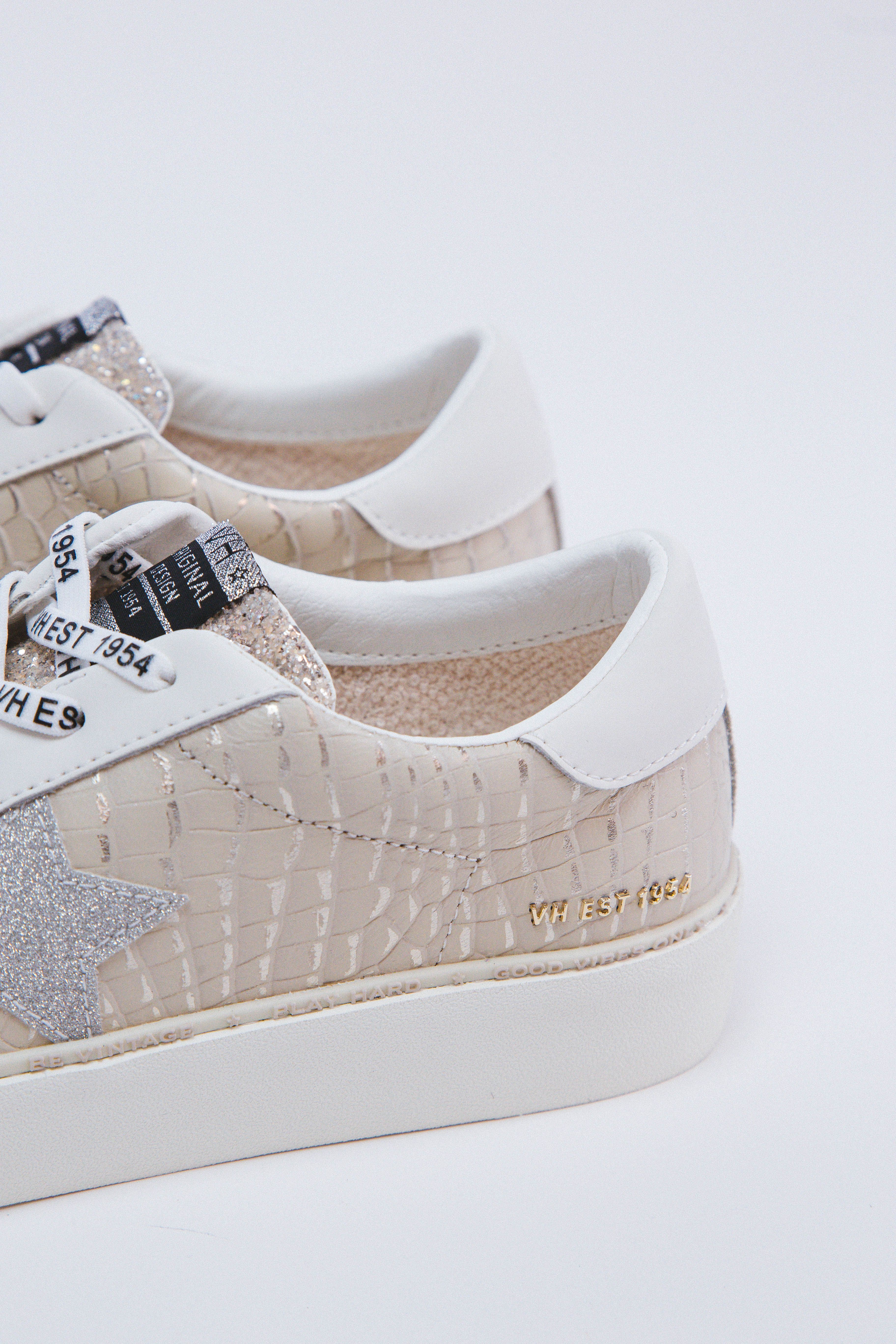 Maya Croco Sneaker, Taupe | Vintage Havana sold by North & Main Clothing Company product image thumbnail 3