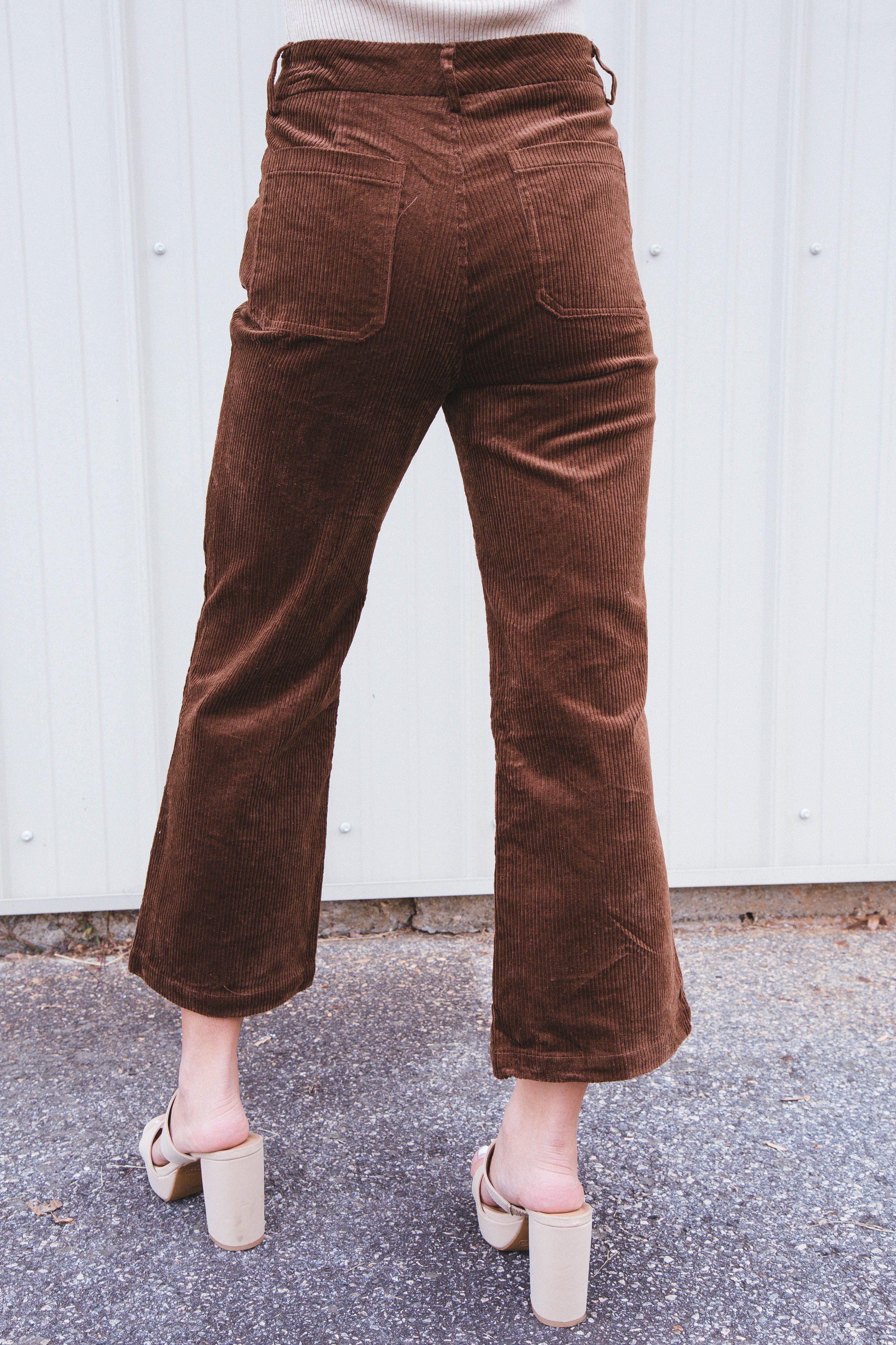 Lennox Wide Leg Corduroy Pants, Brown sold by North & Main Clothing Company product image thumbnail 4