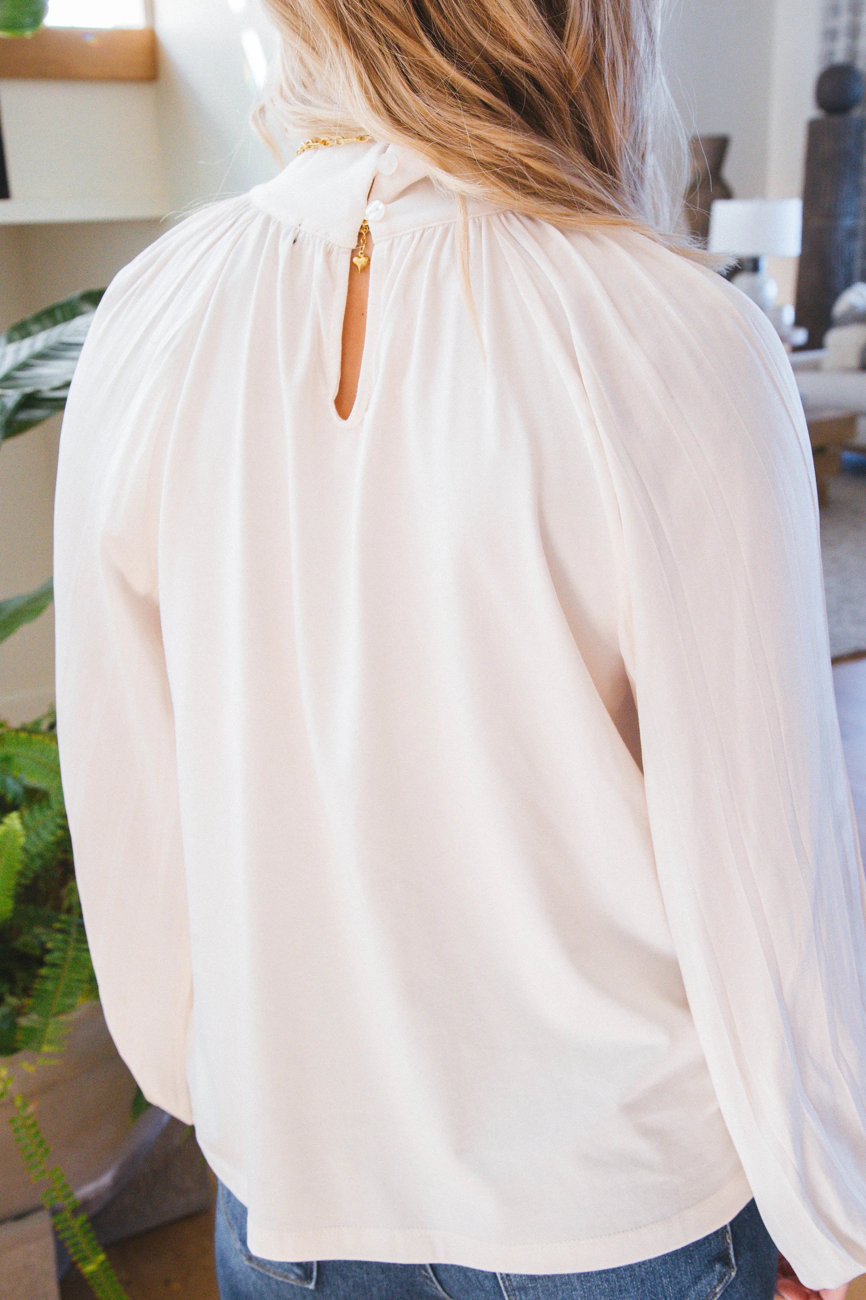 Sateen Mixed Media Top, Milk | Sanctuary sold by North & Main Clothing Company product image thumbnail 5