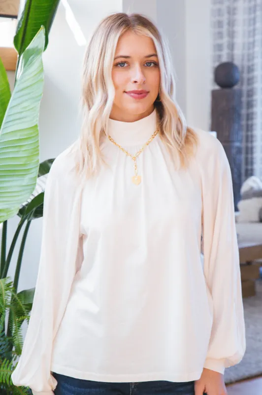 Sateen Mixed Media Top, Milk | Sanctuary made by North & Main Clothing Company