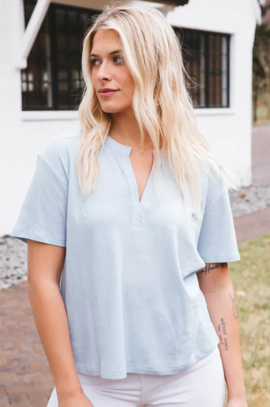 Easy Breezy Peasant Tee, Blue Bliss | Sanctuary sold by North & Main Clothing Company